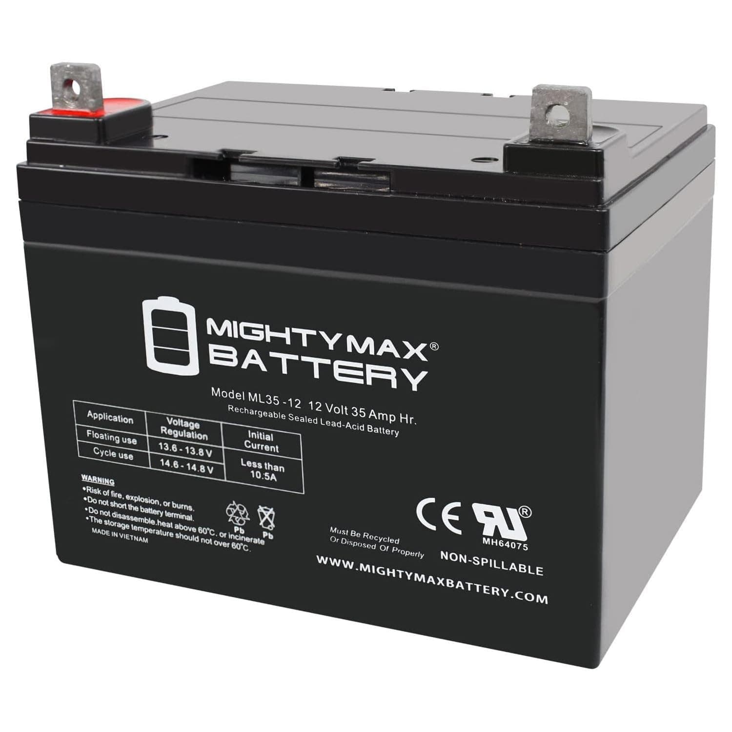 12V 35Ah SLA Battery Replacement for PowaKaddy RoboKaddy Titanium