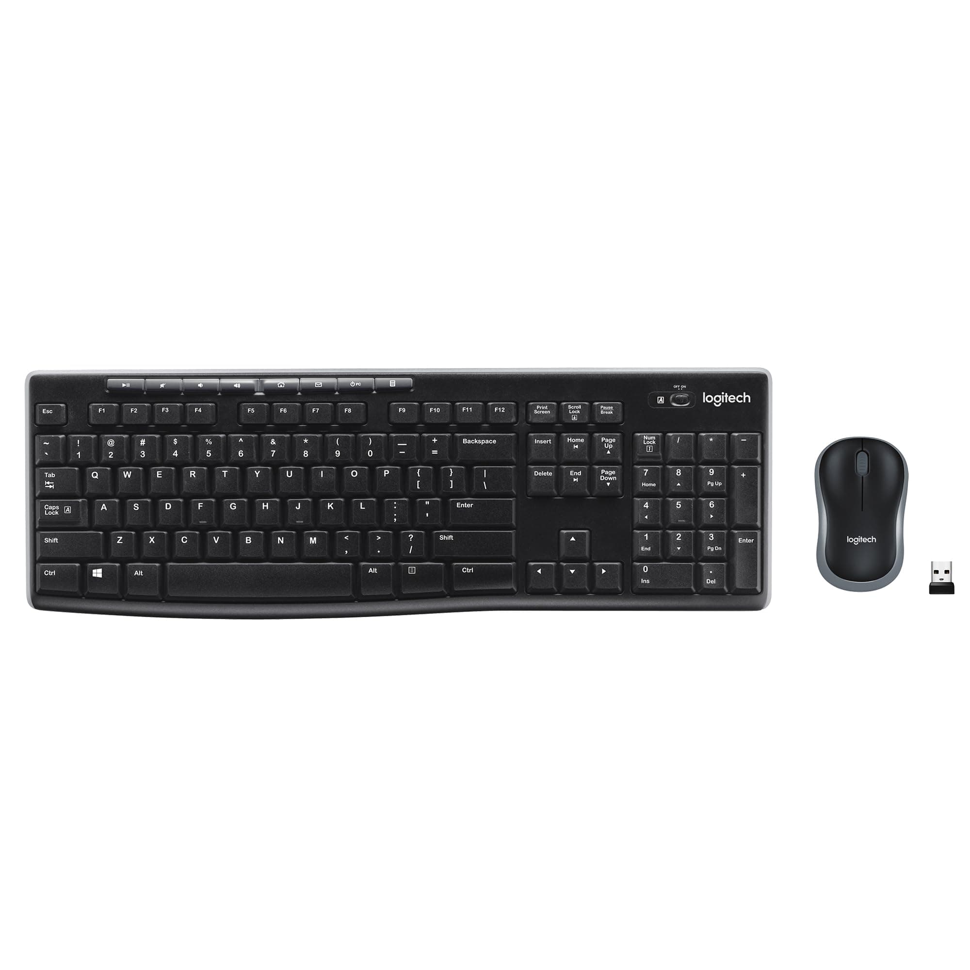 MK270 Wireless Keyboard and Mouse Combo - Keyboard and Mouse Included, Long Battery Life