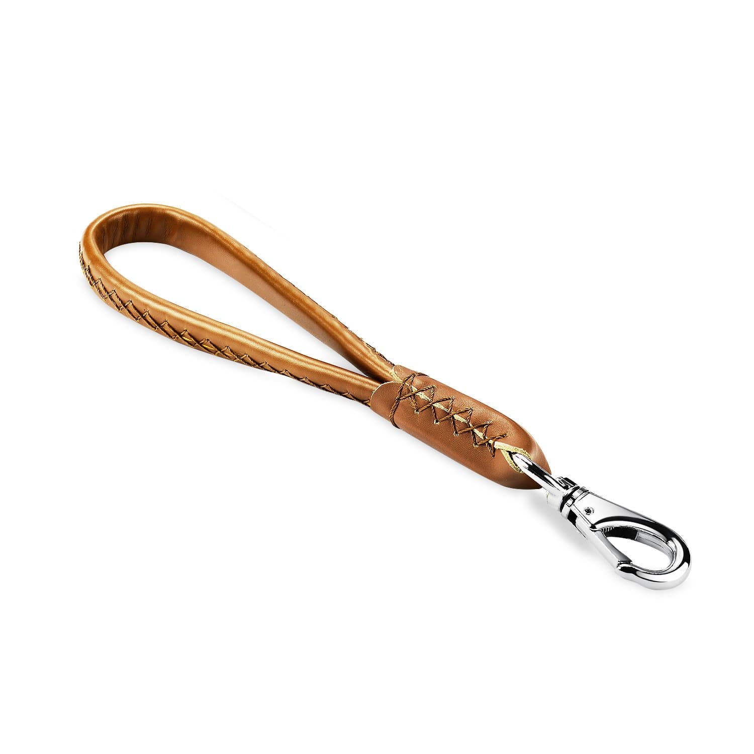 LOOYUAN 12" Dog Short Leash Lead -Heavy Duty for for Puppy Small Medium Large Dog (Brown)