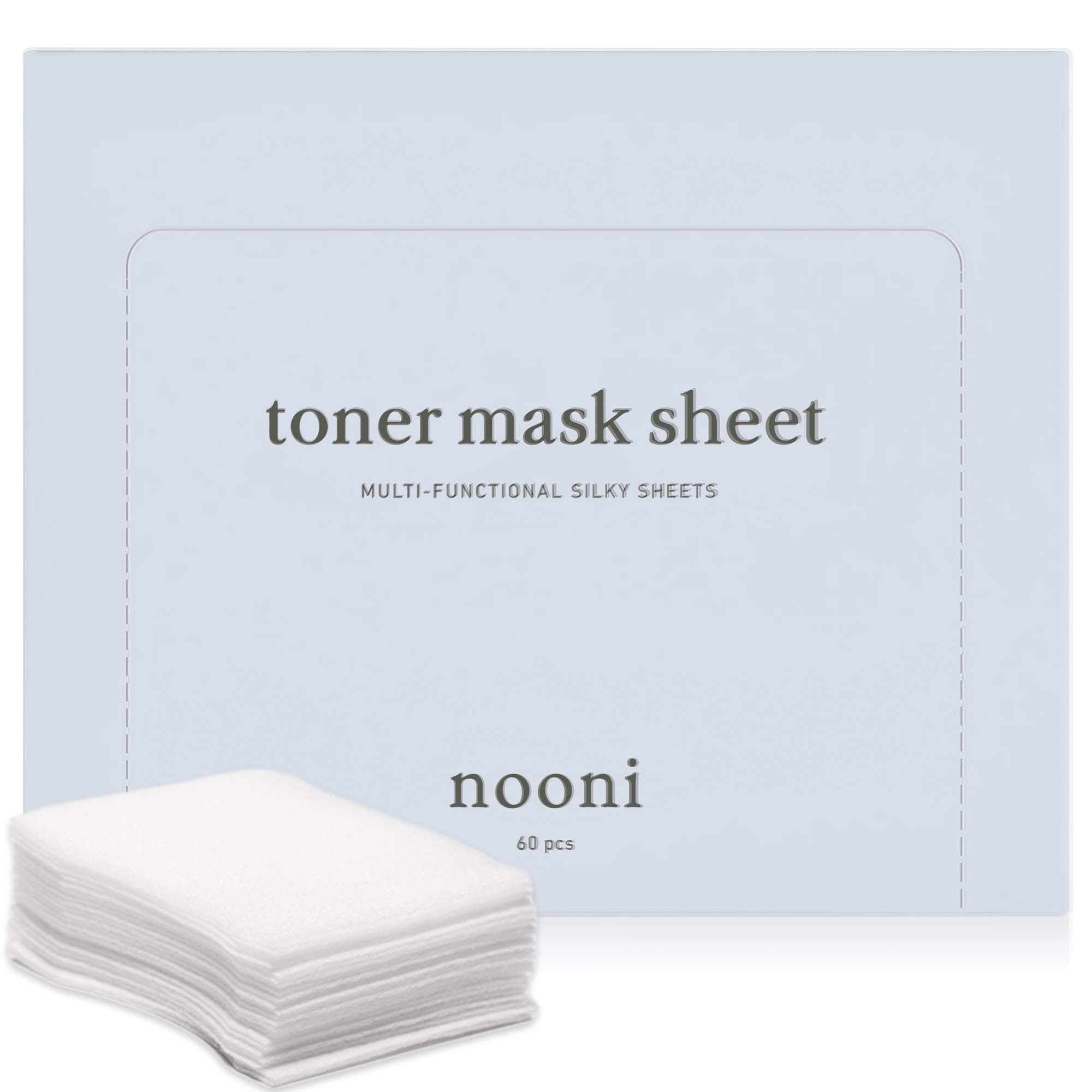 NOONI Moisturizing Toner Mask Sheets, Unisex Skin Treatment, 10 Sheets