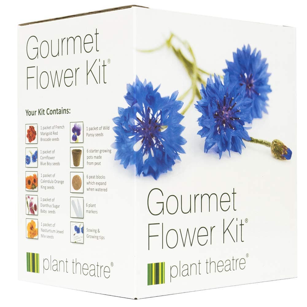 Plant Theatre Gourmet Flower Kit - 6 variedades de Flores comestibles para crecer