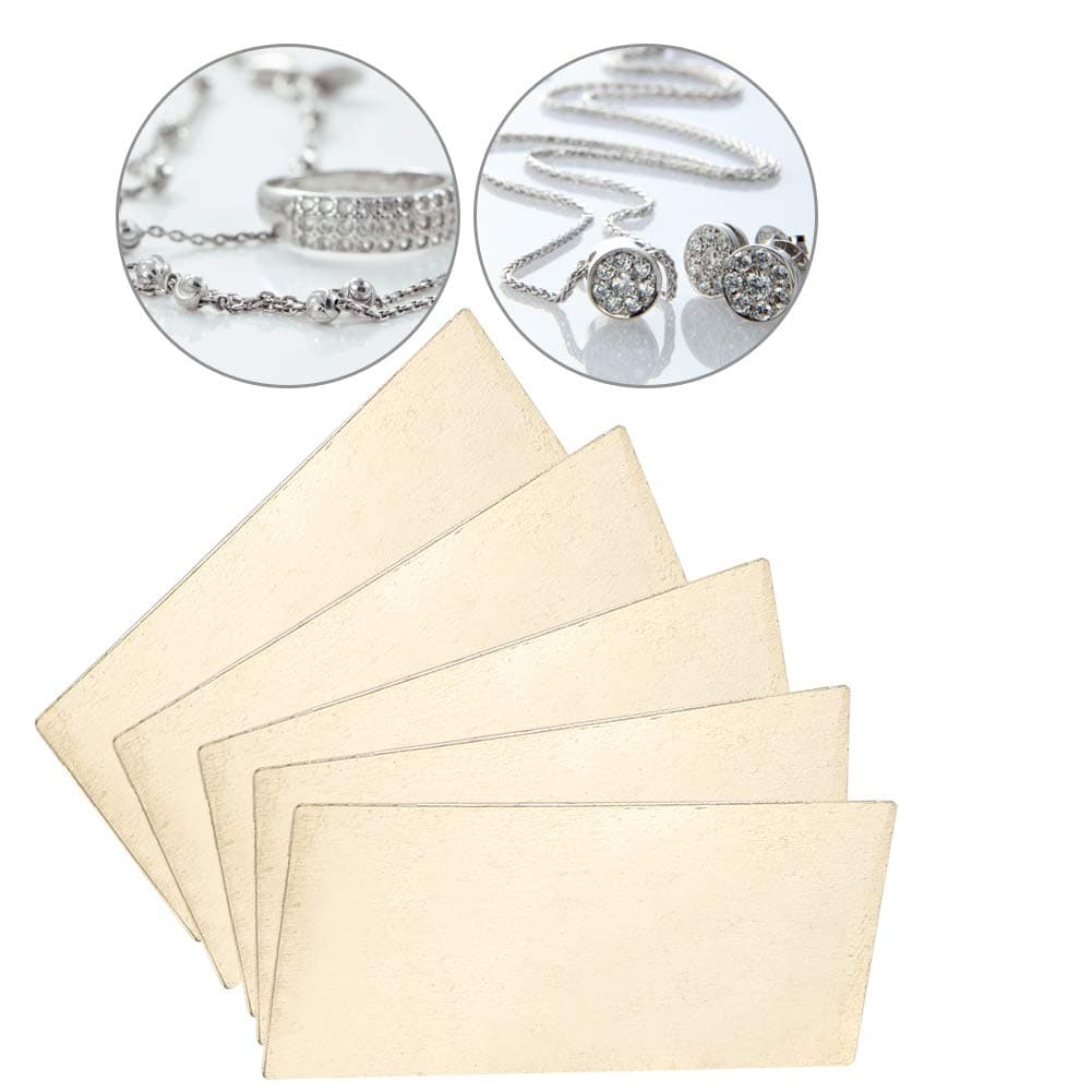 Silver Sheet, 5 Pcs 65% Silver Solder Plate Jewelry Welding Tool Soldering Pieces, 1.57 * 0.75 * 0.0197inch