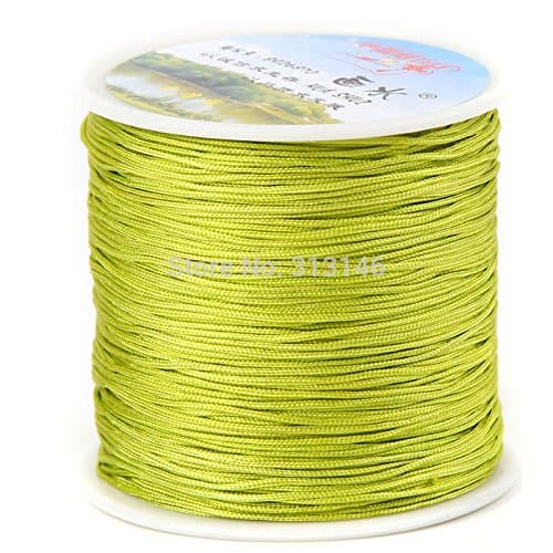 MGIE 100M/Spool 1MM Hand Knitting Craft Nylon Black Satin Chinese Knotting Silky Macrame Cord Beading Braided Macrame Shamballa Kumihimo String Thread Wire Line Rope