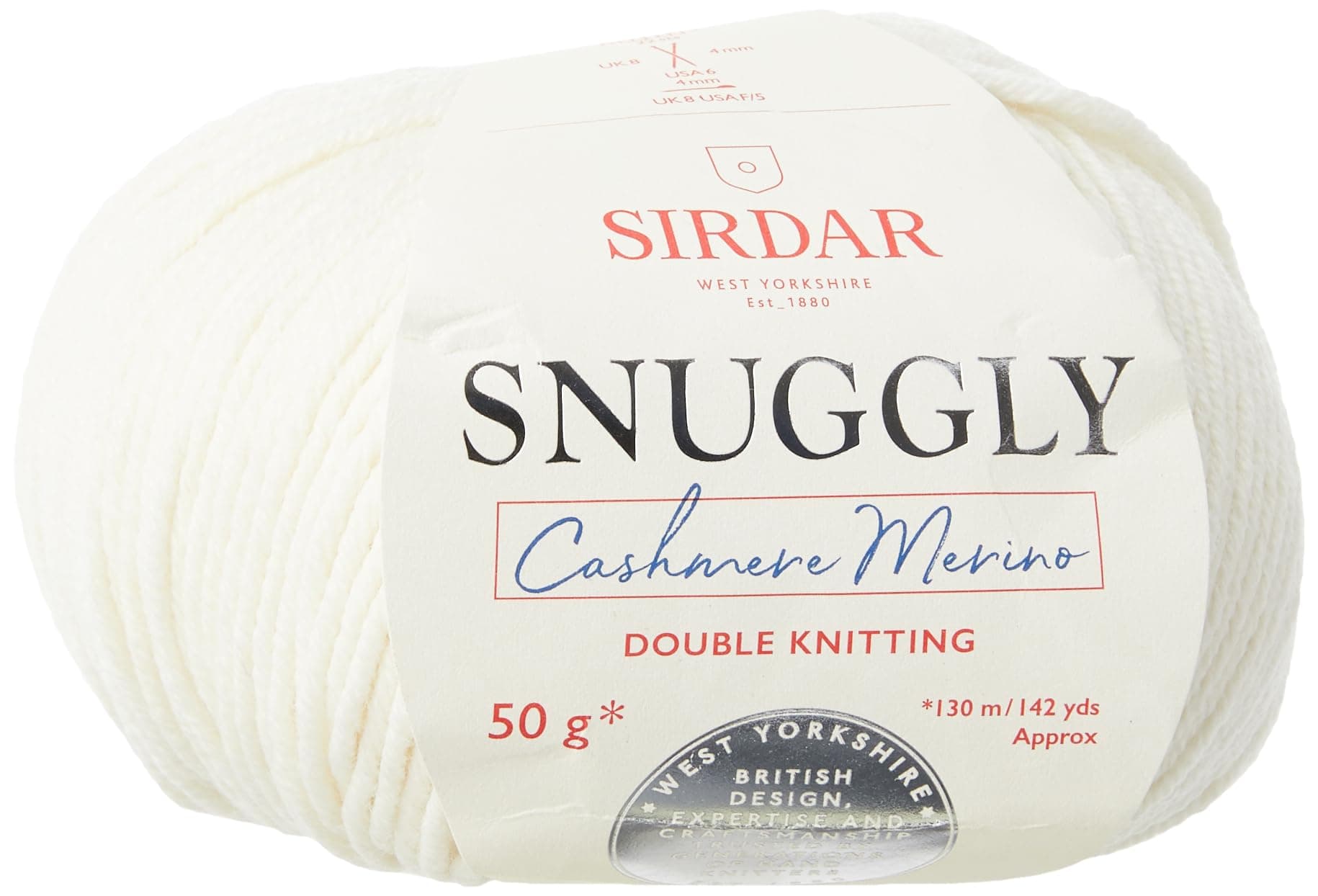 Sirdar Snuggly Baby Cashmere Merino DK Double Knitting, Cream (451), 50g