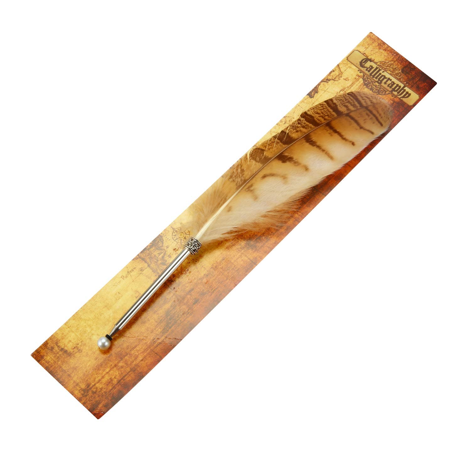 TANSHOPOwl Feather Ballpoint Pen for Kids Decoration Smoothly Writing Quill Pen