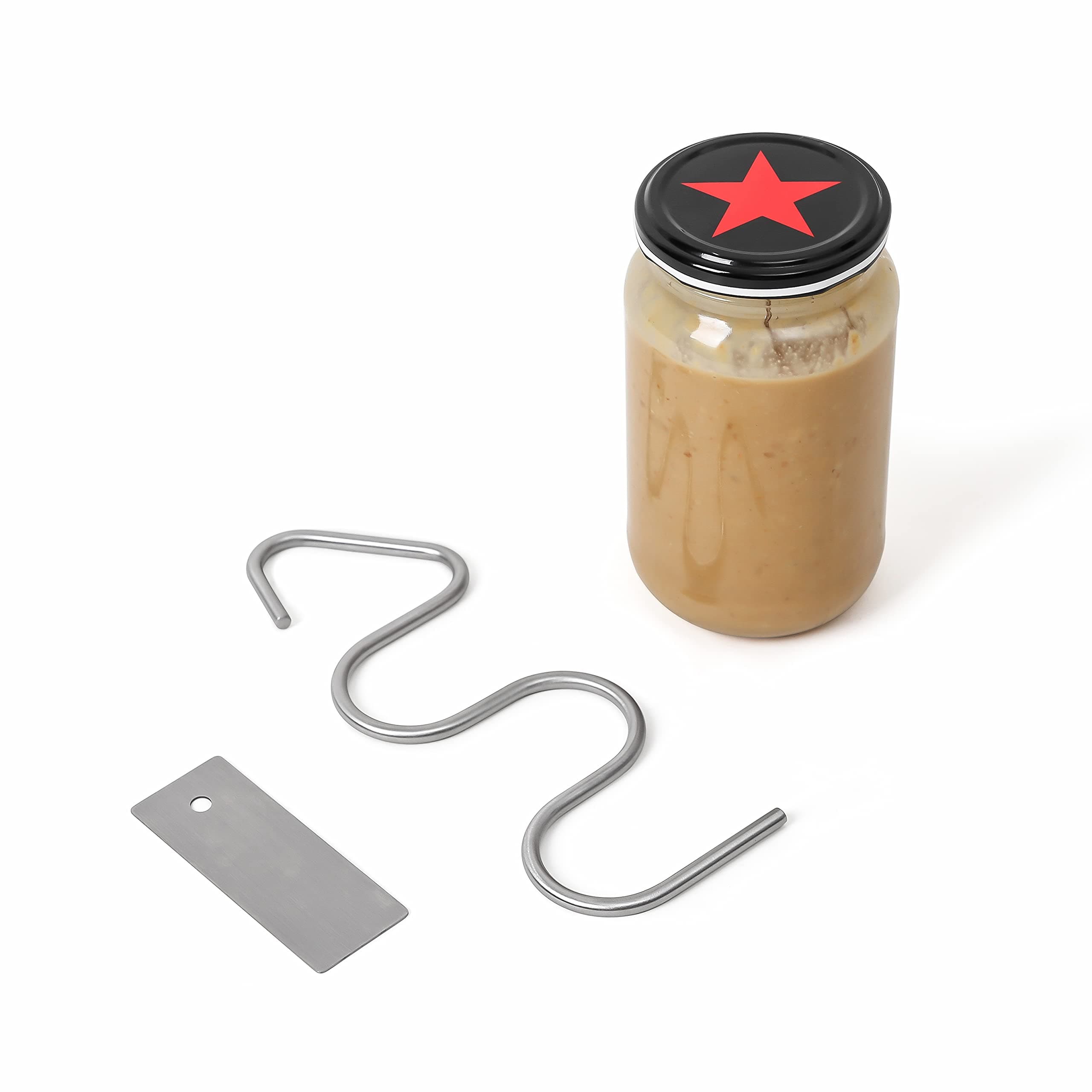 Natural Peanut Butter Stirrer Fits 12-30 oz Jars | Stainless Steel | for Mixing Various Butter & Jam