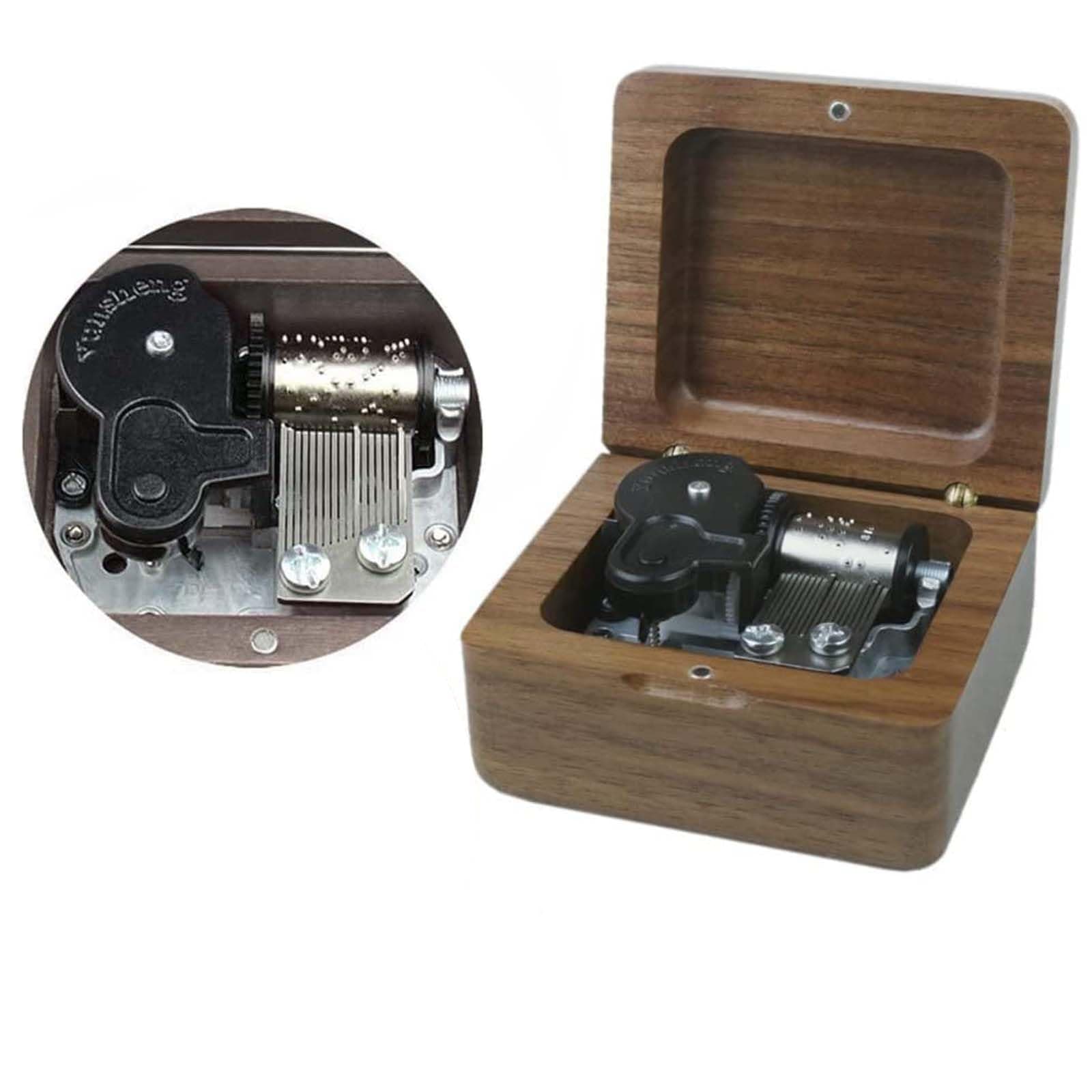 Sinzyo Music Box Vintage Musical Boxs Gift for Birthday Valentine's Day(Walnut Wooden Box)