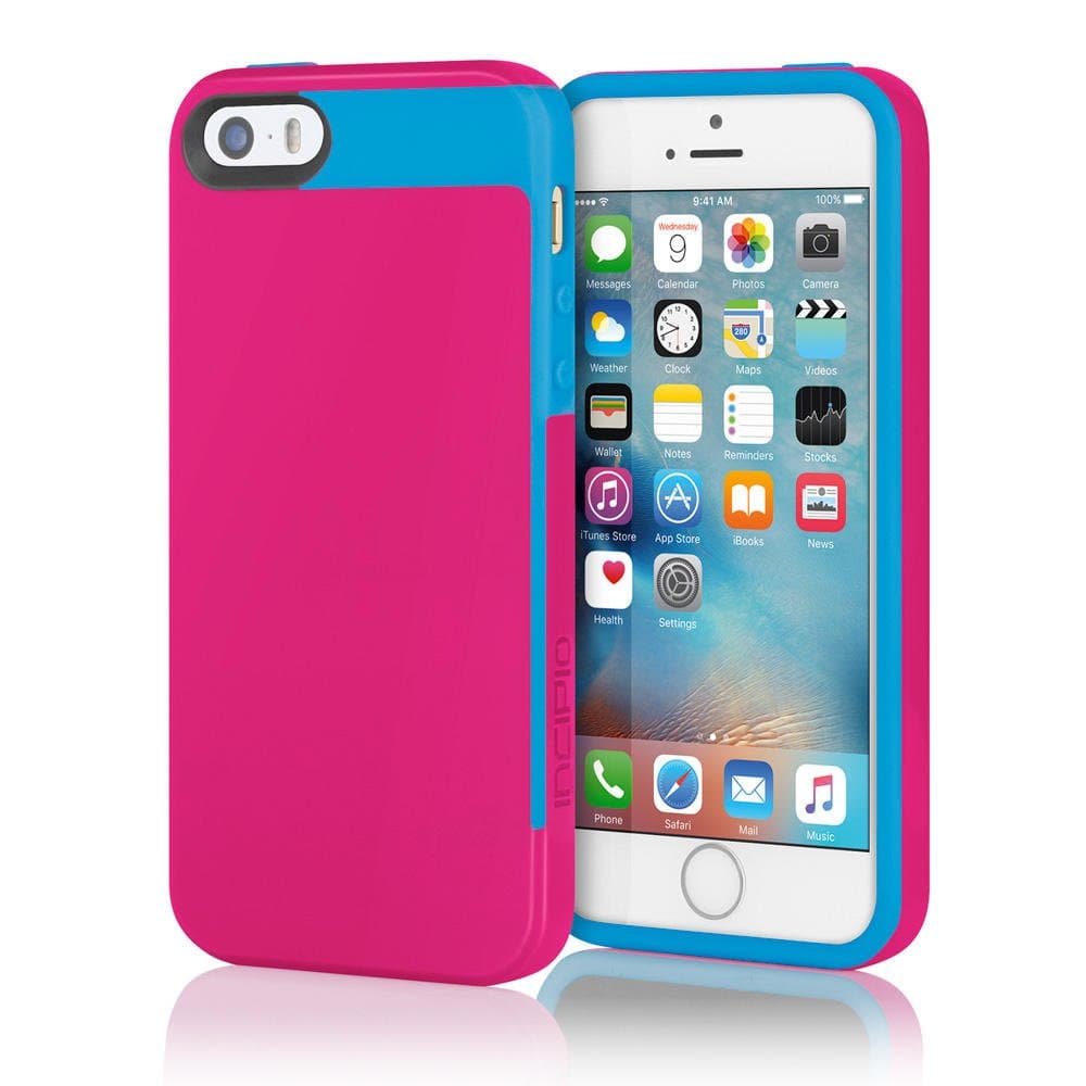 Incipio Faxion Case for iPhone 5S - Retail Packaging - Pink/Blue