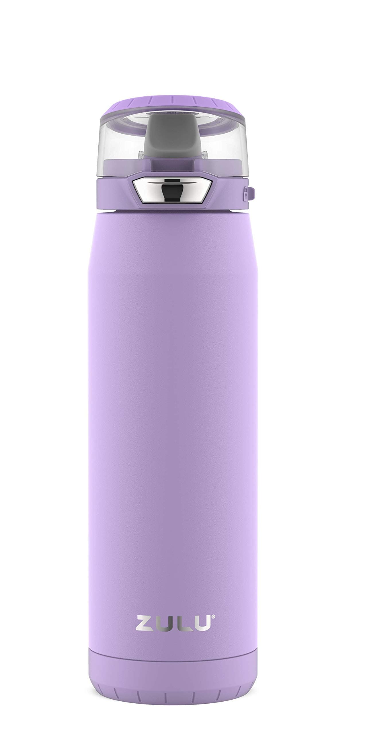 ZULU Swift Stainless Steel Vacuum Insulated Water Bottle with Silicone Straw, 20oz (Lilac)