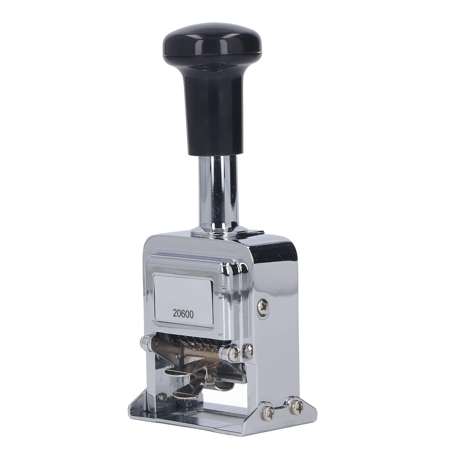 Automatic Numbering Machine Heavy Duty Self Inking Number Stamp 6 Wheel Metal Number Stamps Kit for Office Equipment School Supplies