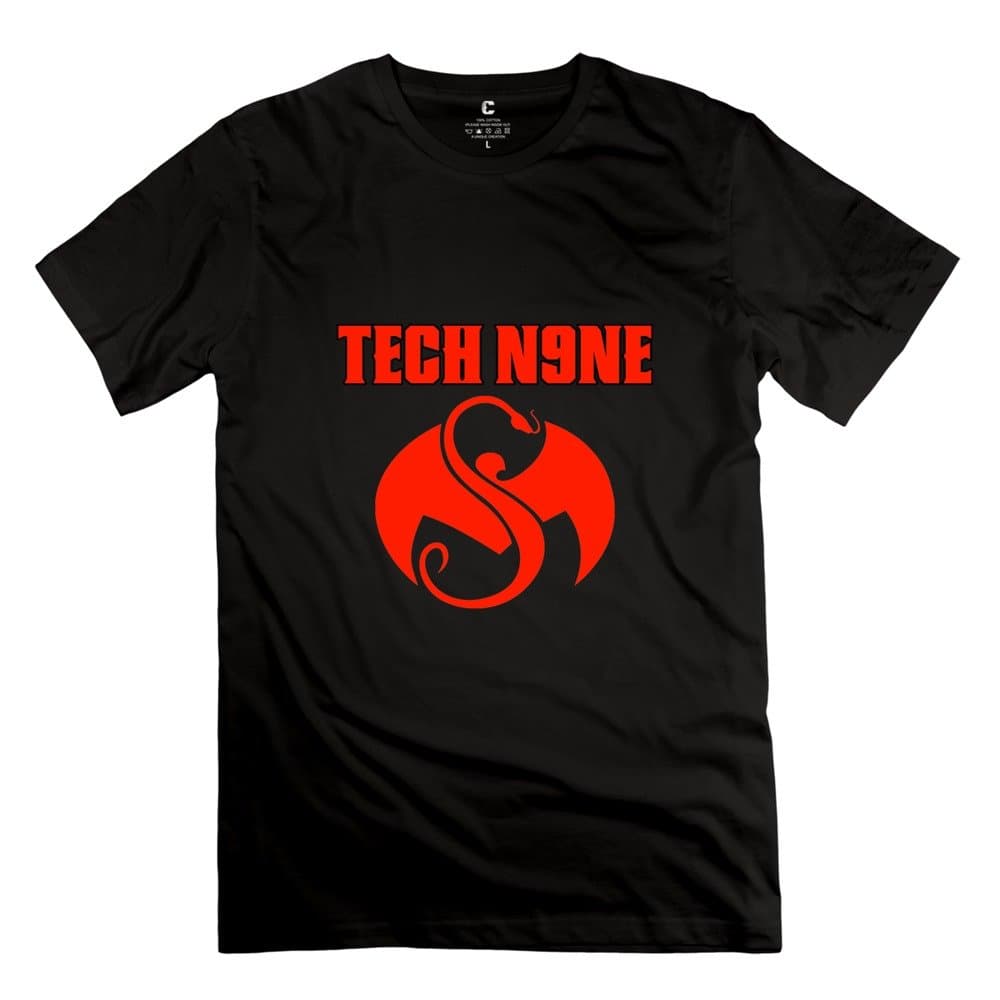 LANFENG Men's Tech N9ne Logo T-shirt Size S Black