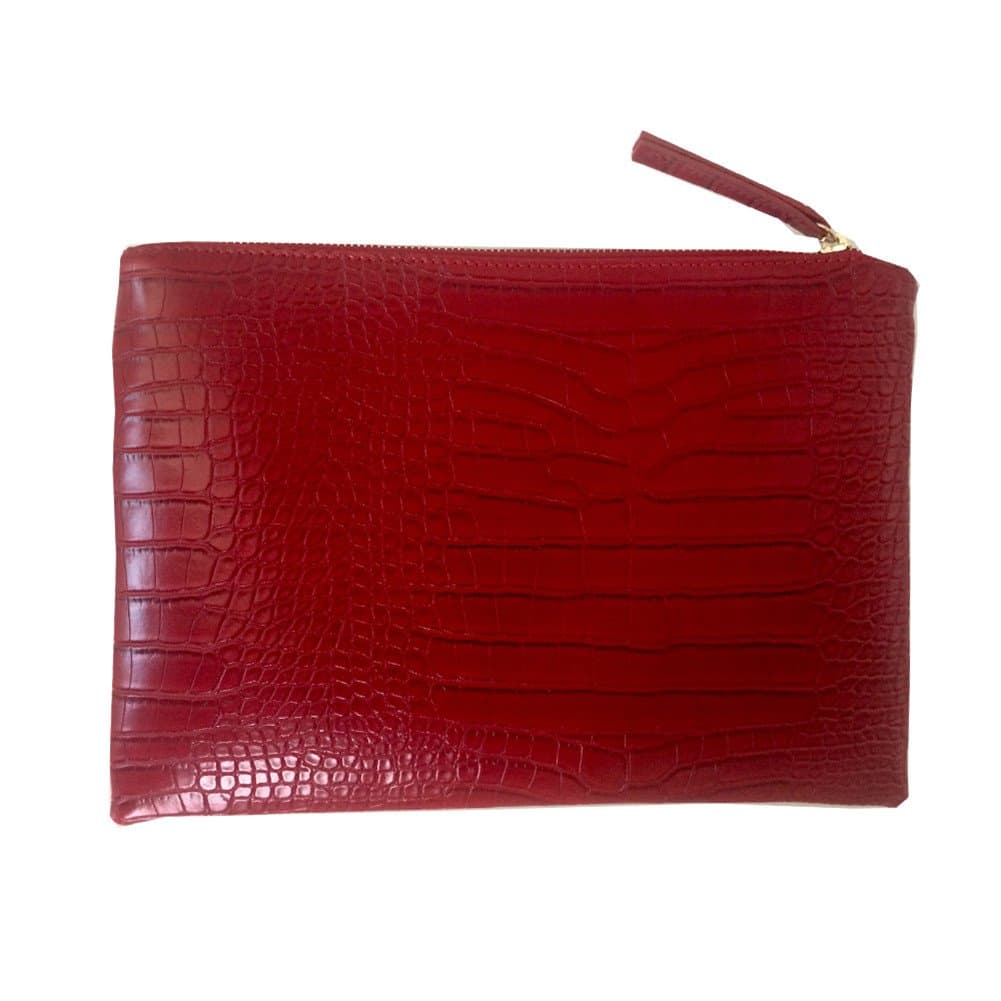 Women Clutches Crocodile Grain PU Leather Envelope Clutch Bag