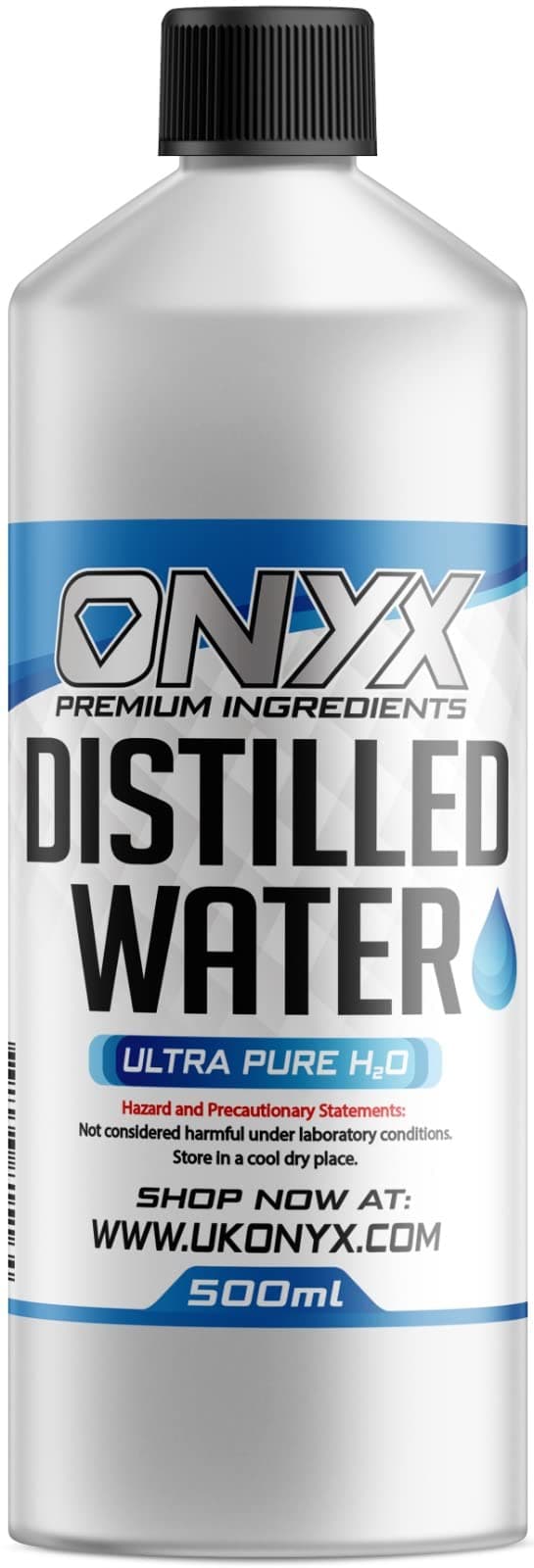 Onyx Distilled Water Ultra Pure H2O Premium Grade 100% Pure (500ML)