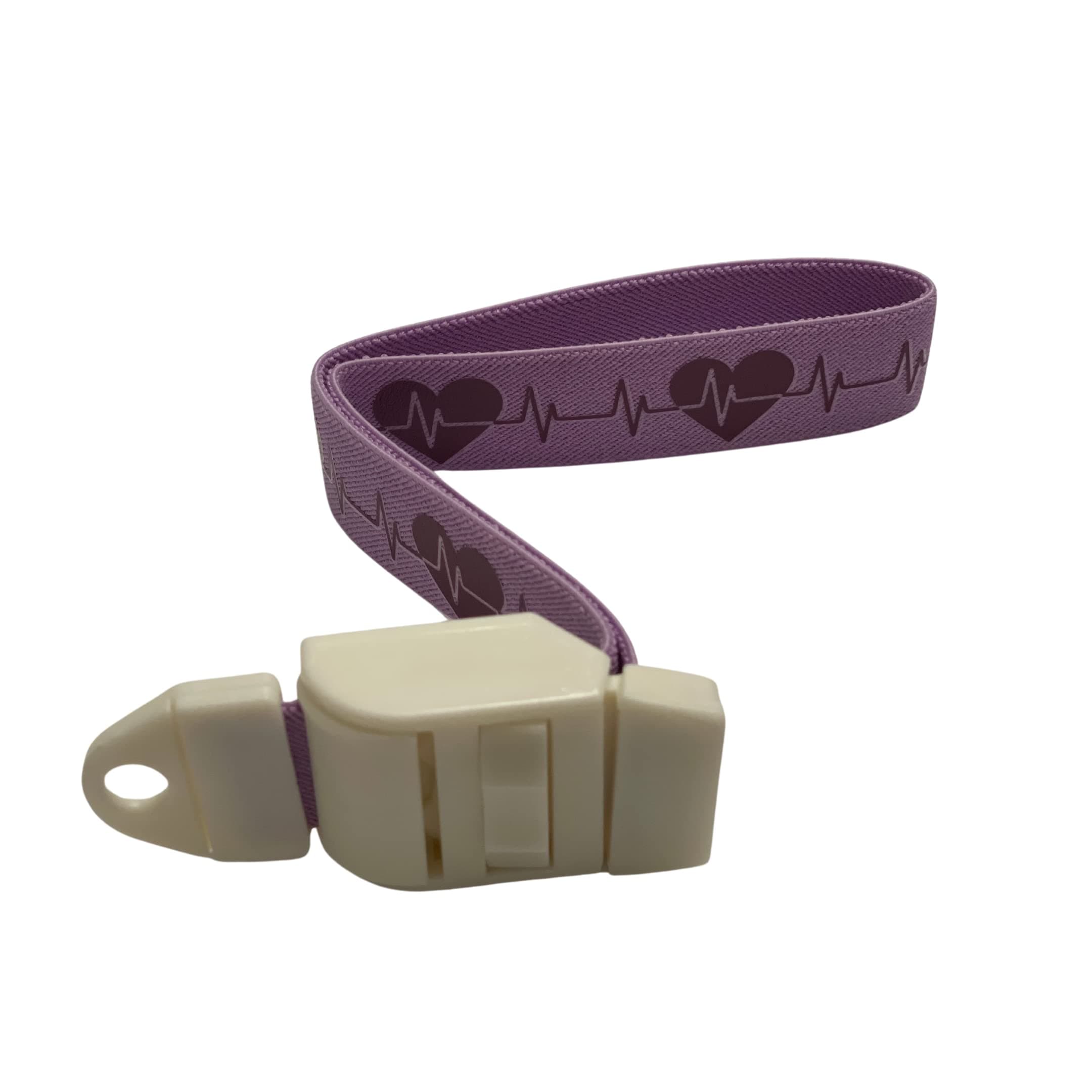 Novelty Nurse Lilac Heart/ECG Tourniquet - Quick and Slow Release - Latex Free