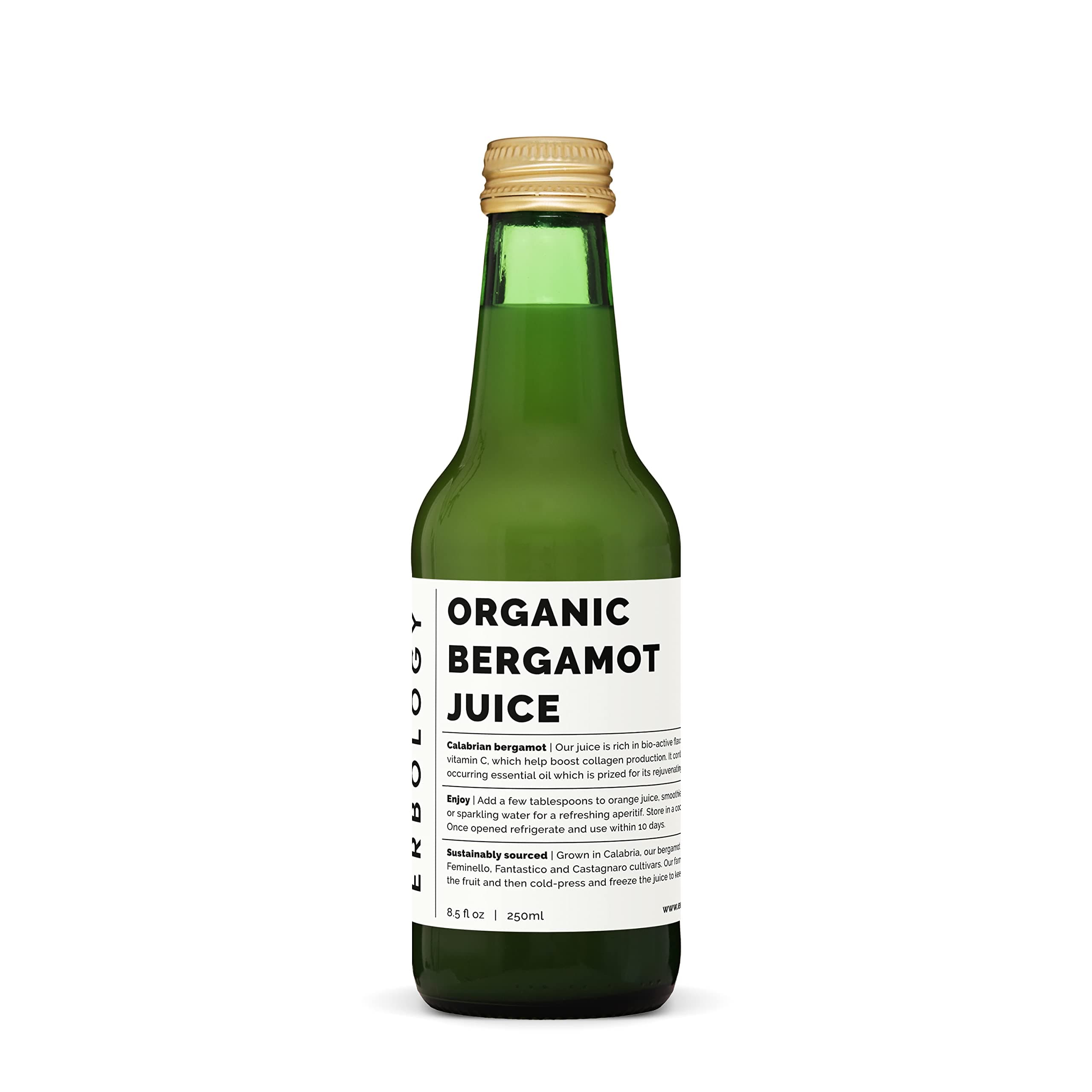 100% Organic Bergamot Juice 250ml (Box of 6) - Supports Collagen Production - Rich in Bioactive Flavonoids - Straight from Farm in Italy - Undiluted - No Added Sugar - Non-GMO