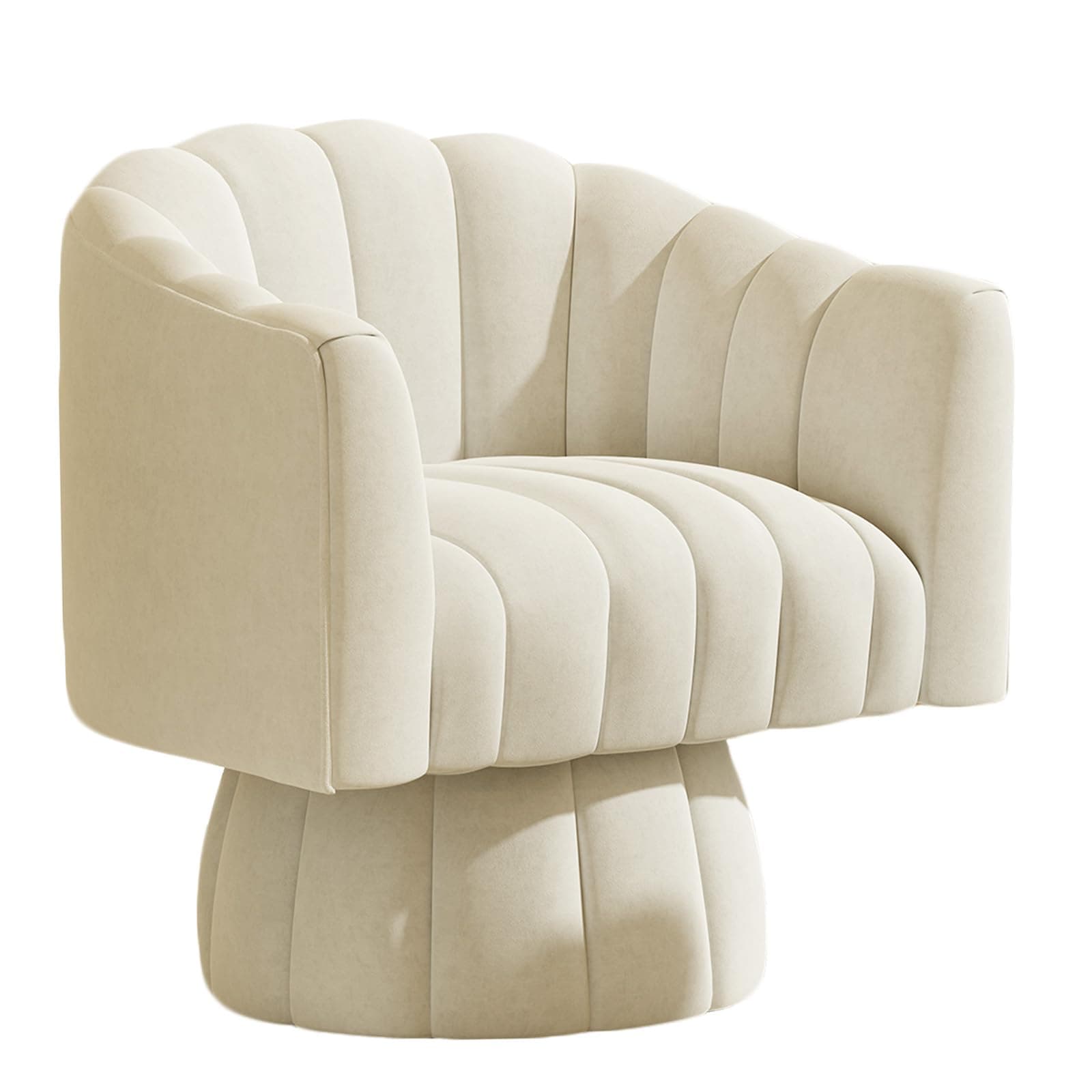 Dewhut Beige Swivel Chair