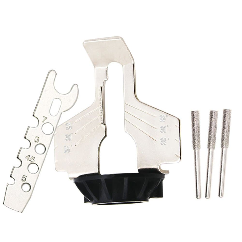 Chainsaw Sharpening Attachment Rotary Tool Accessory Kit Chain Saw Sharpening Attachment Sharpener Guide Drill Adapter Head Ruler