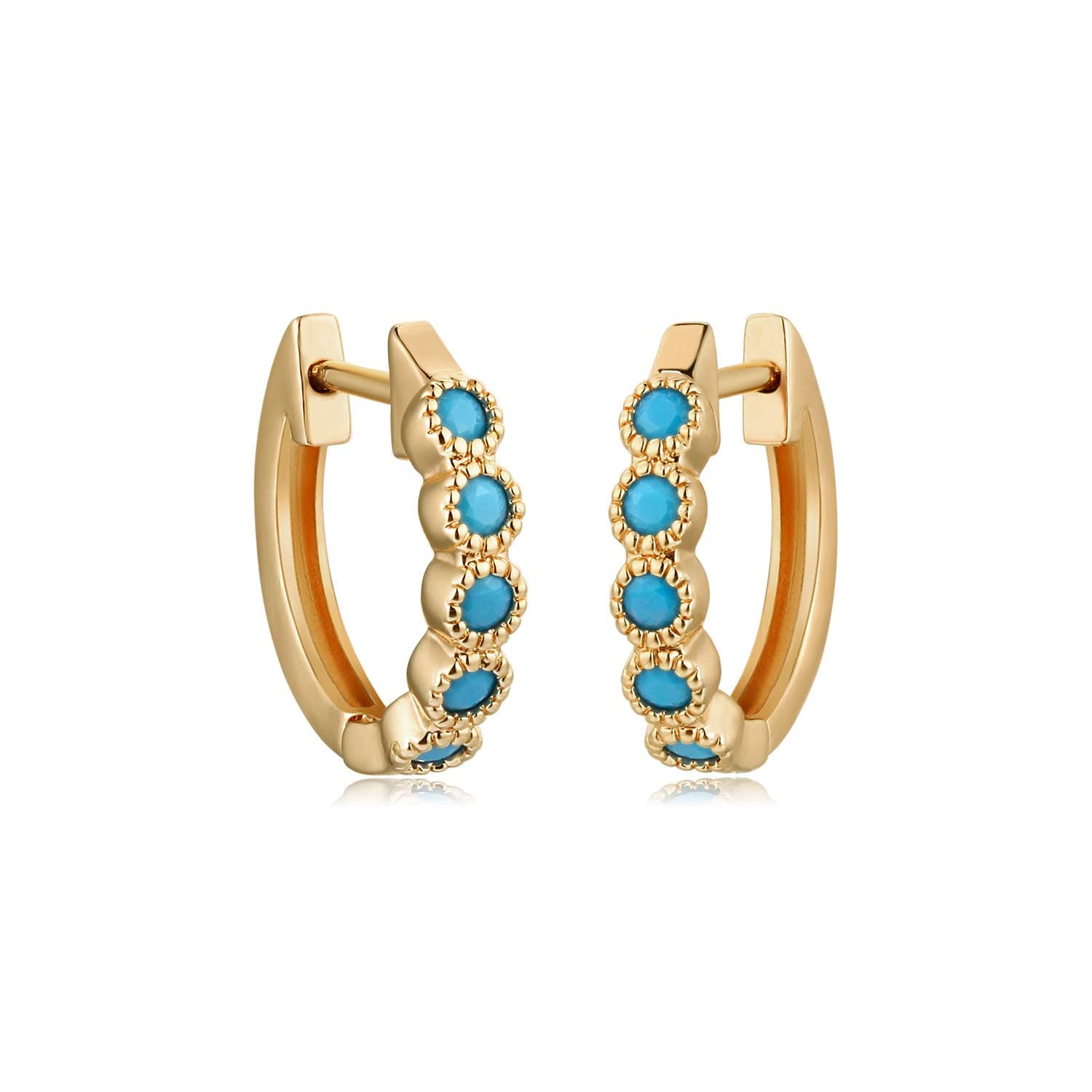 Women Earrings Gold Huggie Hoop Ear Stud Cuff 14K Small Simple Hypoallergenic Everyday Jewelry