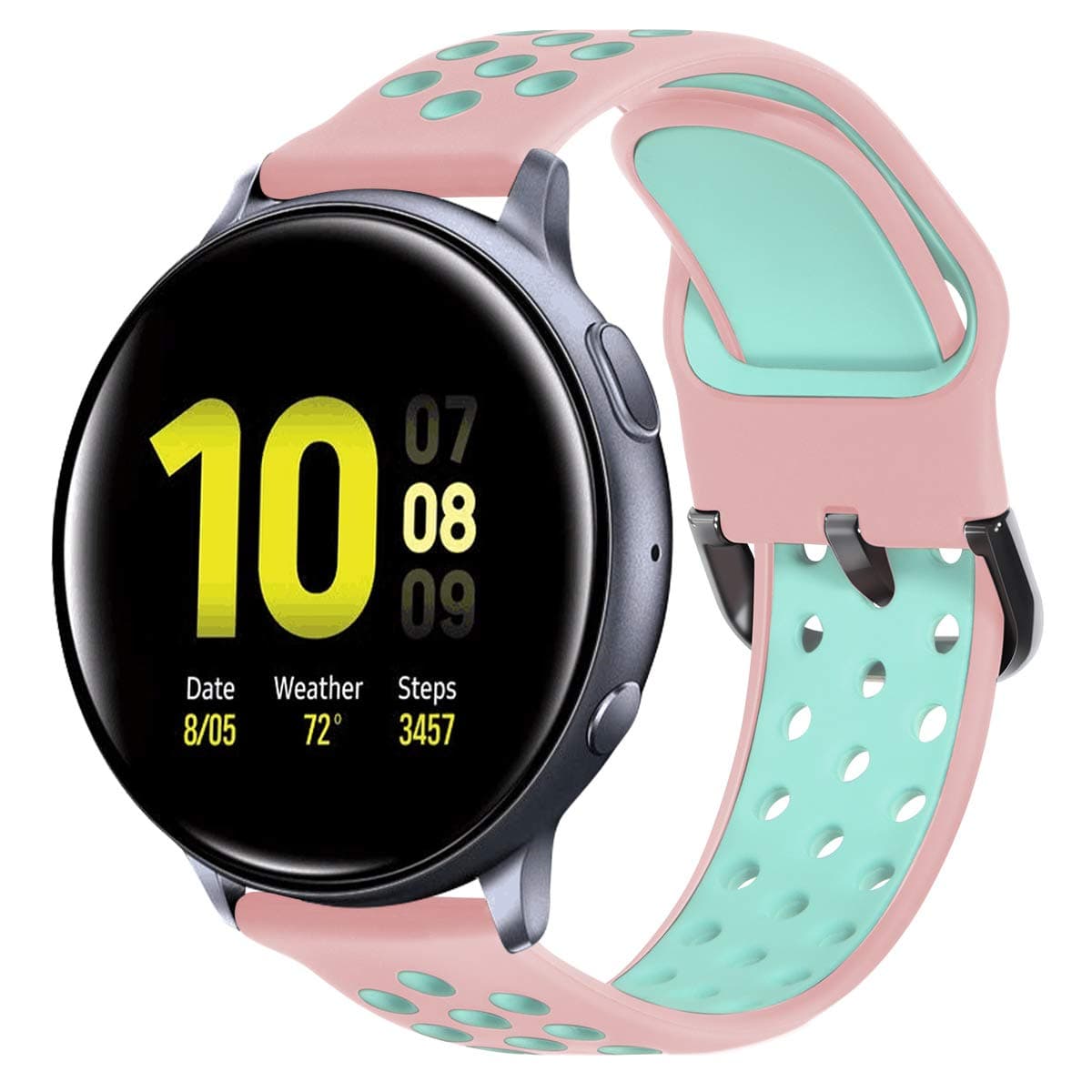 KADES for Samsung Galaxy Watch 3 41mm Band, Galaxy Active 2 Watch Band, 20mm Soft Silicone Sport Replacement Strap with Quick Release Pin for Galaxy Watch Active 40mm 44mm (Pink)