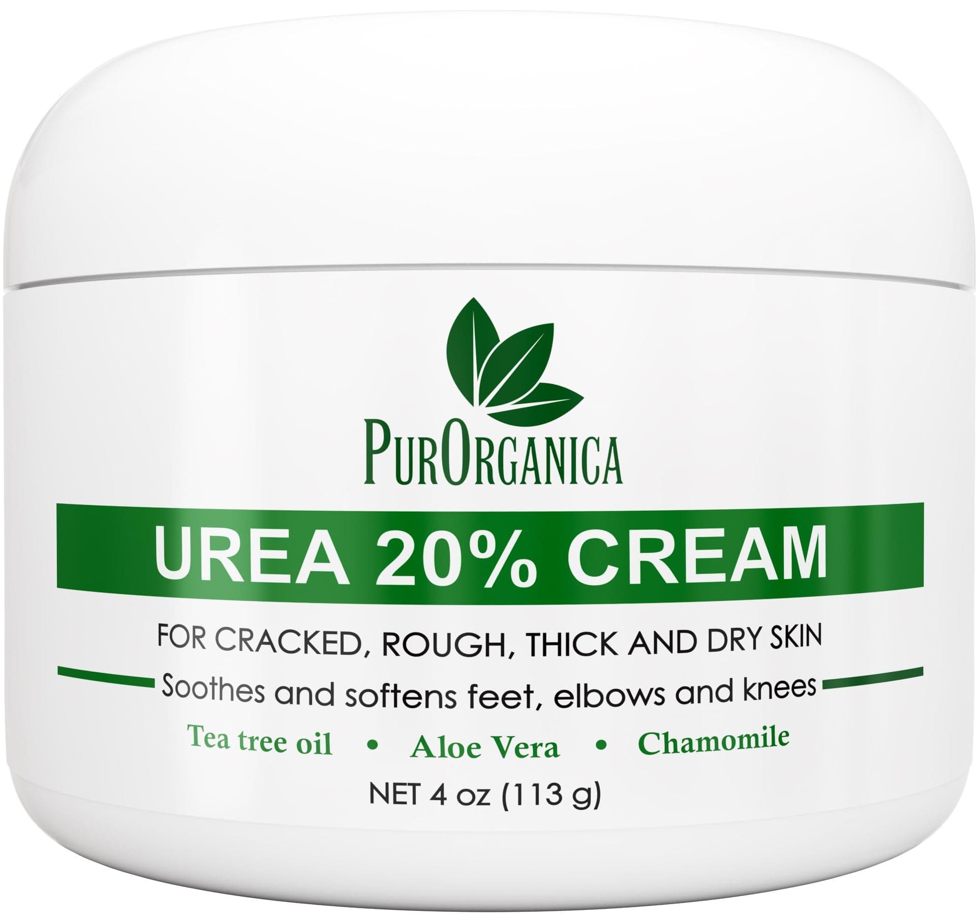 Pursources Urea 20% Foot Cream 4 Oz - Best Callus Remover - Moisturizes And Rehydrates Feet - Soothes Softens Thick, Cracked, Rough Dead And Dry Skin - Your 100% Satisfaction Or Money Back Guarantee