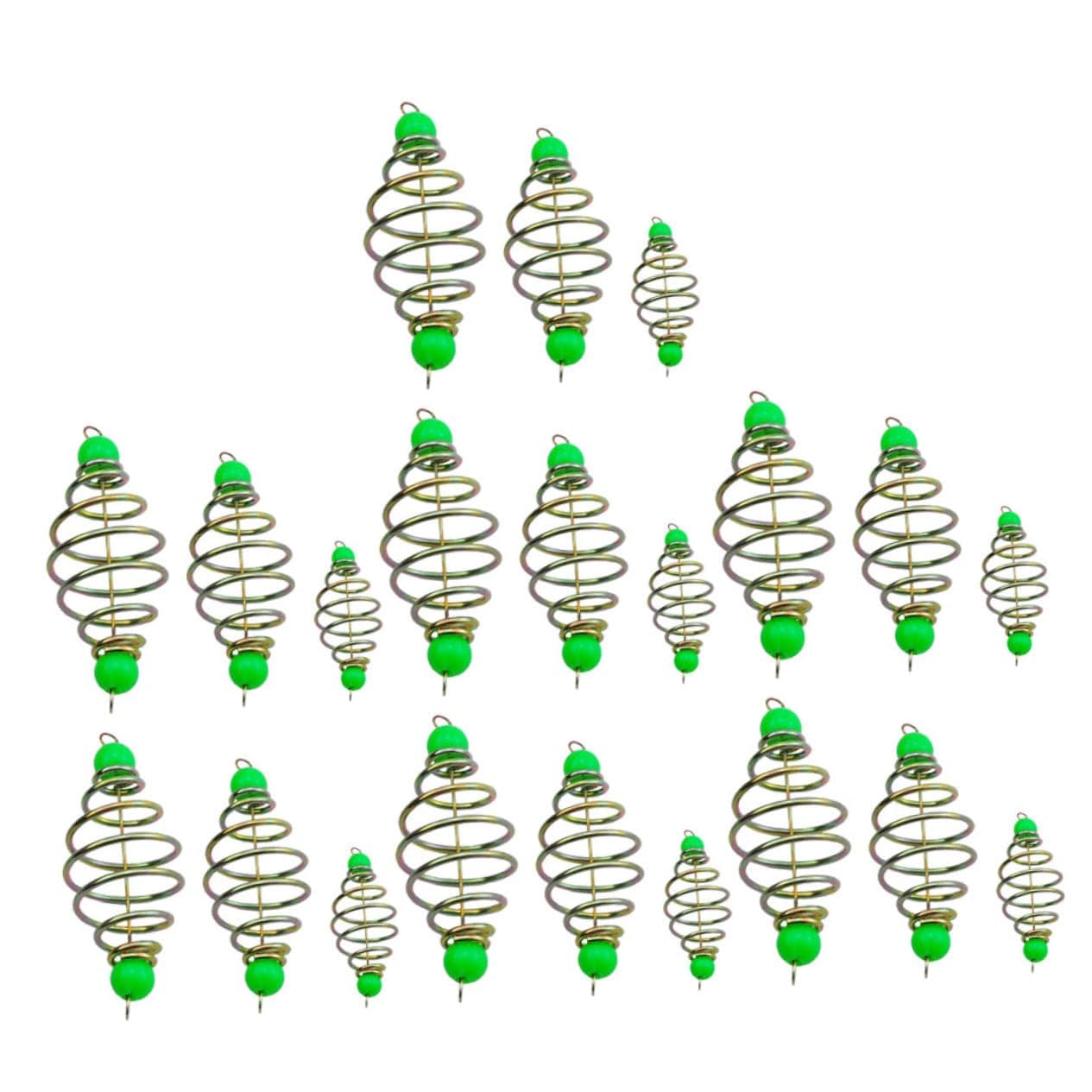 Didiseaon 21pcs Fishing Tackle Fishing Gear Springs for Fishing Fishing Tool Fishing Lure Feeder Fishing Equipment Fishing Feeder Fishing Baits Craps Stick Metal Carp Fishing Supplies