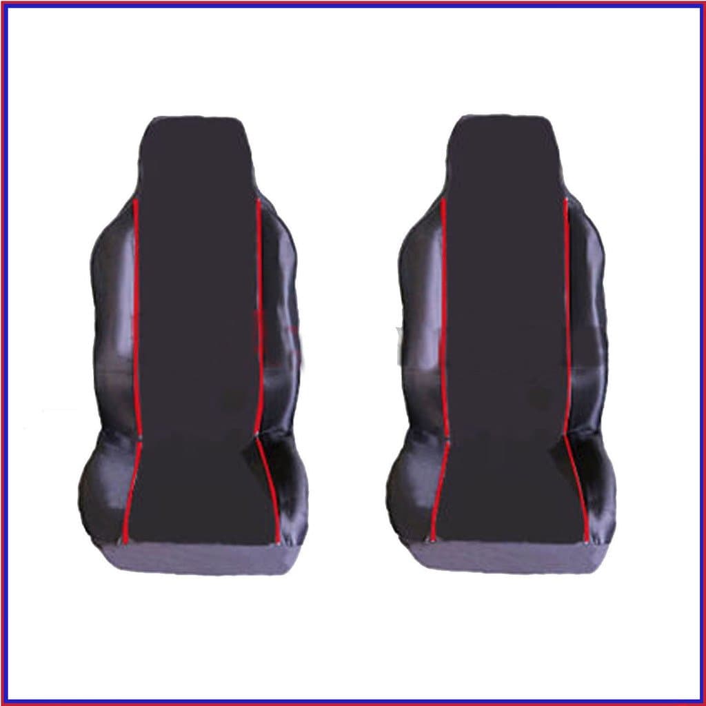 KIA PICANTO (2010-2011) PREMIUM FABRIC SEAT COVERS RED PIPING 1+1