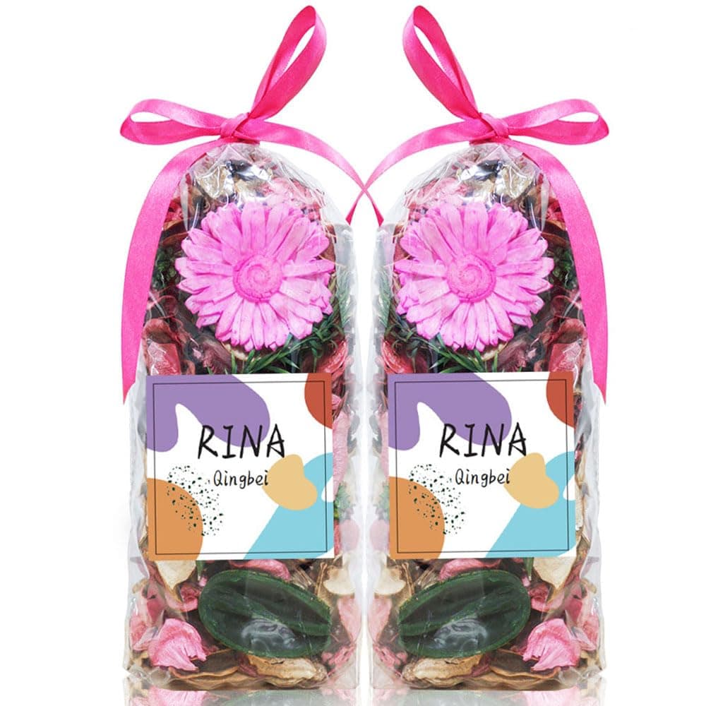 Spring Potpourri Bags,Rose Scented Decorative Potpourri Dried Flowers,Pink Bowl Filler,Vase Fillers,Home Fragrance Sachet,(8.4 oz)