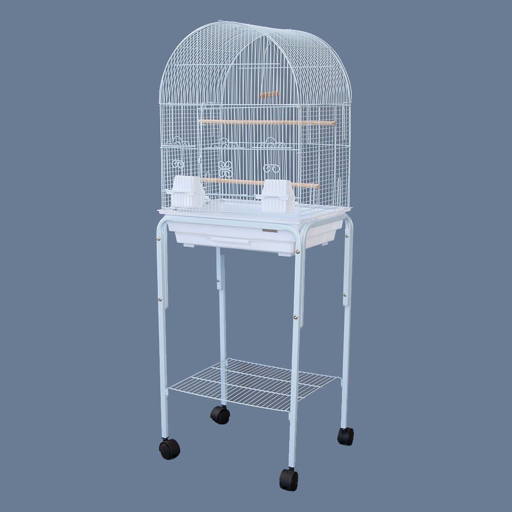 Dome Top Bird Cage with Stand for Canary Cockatiel Parakeets Lovebird Finch 18x14x50