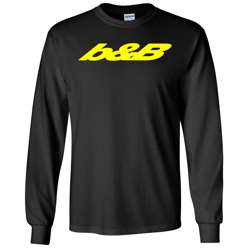 Post Malone b&B Yellow Logo Long Sleeve Shirt Beerbongs and Bentleys Black