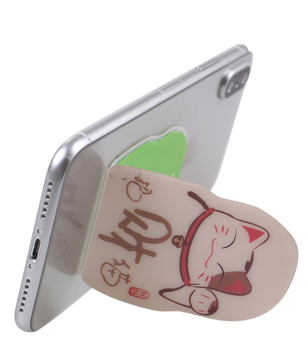 [ Monca ] Anti Gravity Cellphone Case with Kickstand [Fortune Cat] Magical Nano Technology Stick to Glass, Whiteboards, Tile, Smooth Flat Surfaces (Goat Case Sticker Kickstand)