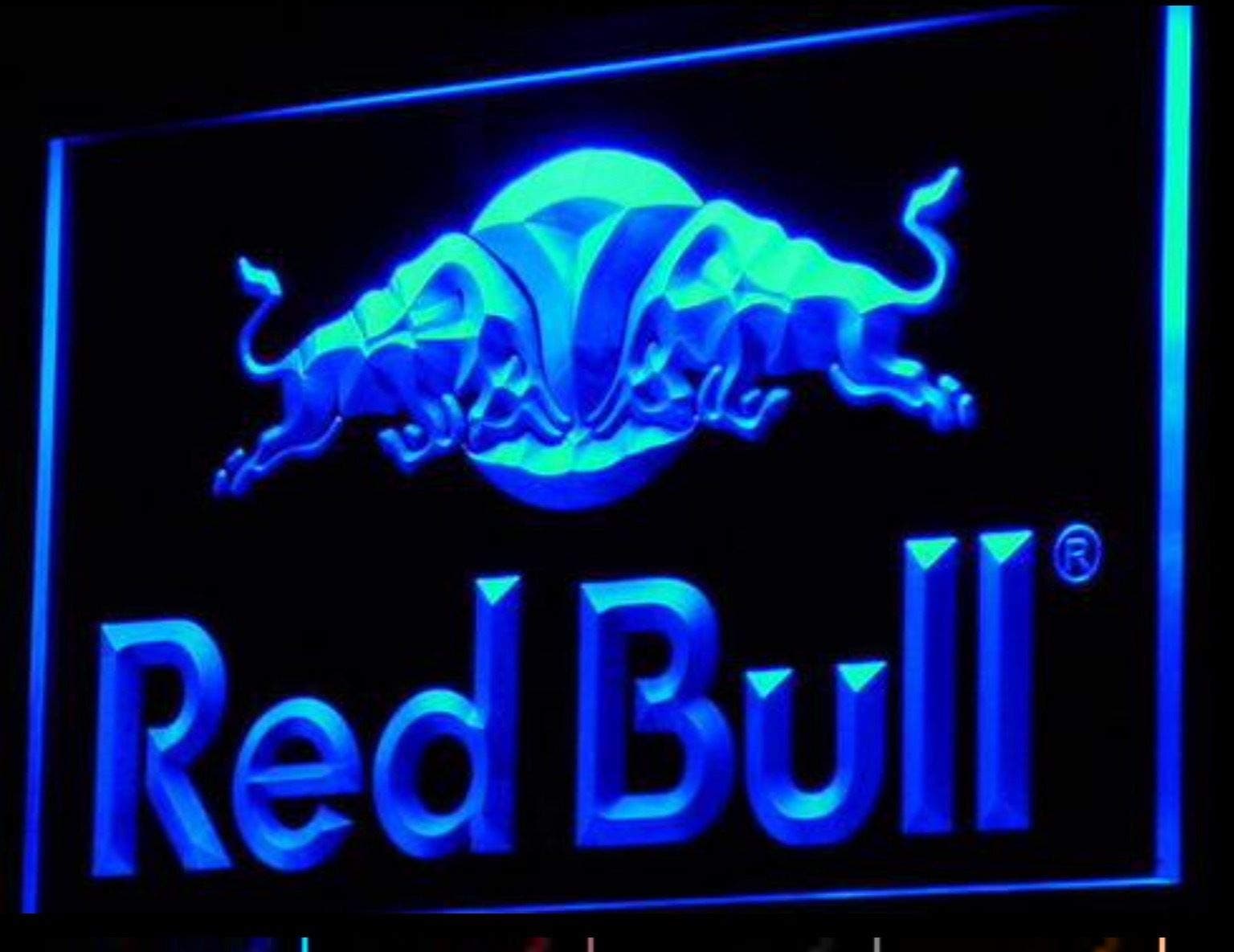 Energy Drink LED Sign Advertising Neon Blue