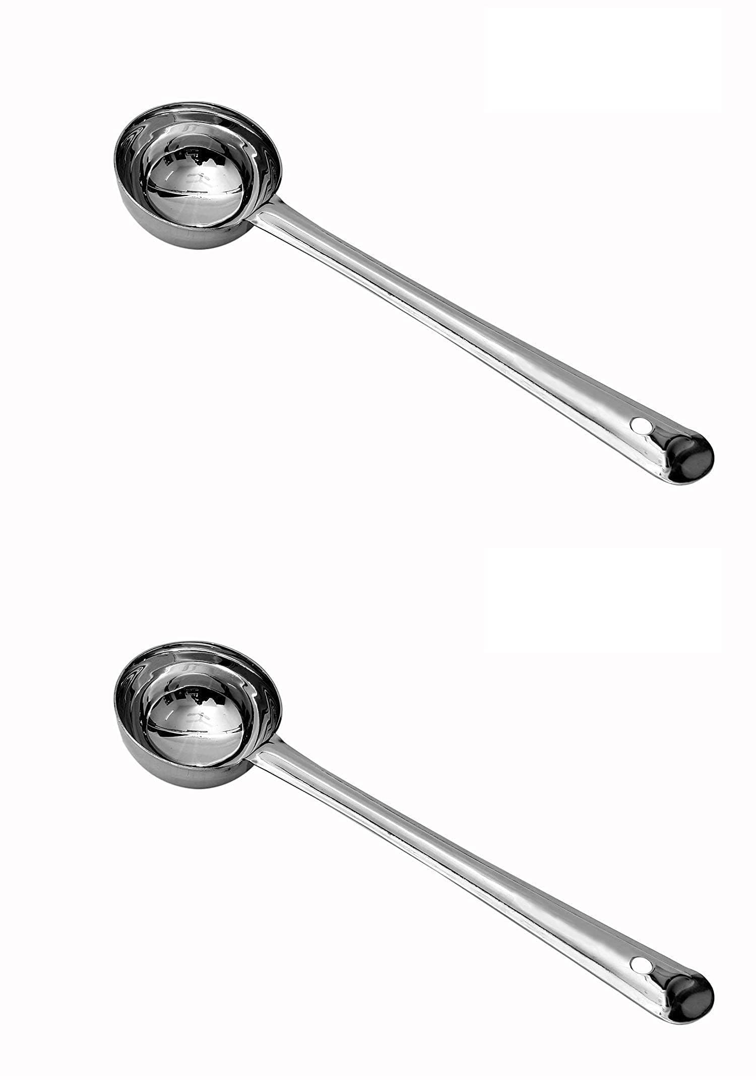 Stainless Steel Deep Ladle | Soup/Milk Ladle/Karchi | Cooking and Serving Spoon for Kitchen (Pack of 2, Deep Ladle)
