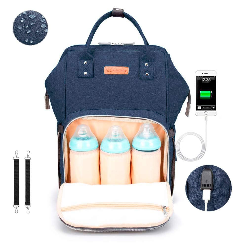 DoerSpace USB Baby Diaper Bag Travel Bag Maternity Bag Stroller Backpack Maternity Backpack Stroller Backpack Stroller Backpack Waterproof Large Capacity Backpack Newborn Hospital Backpack