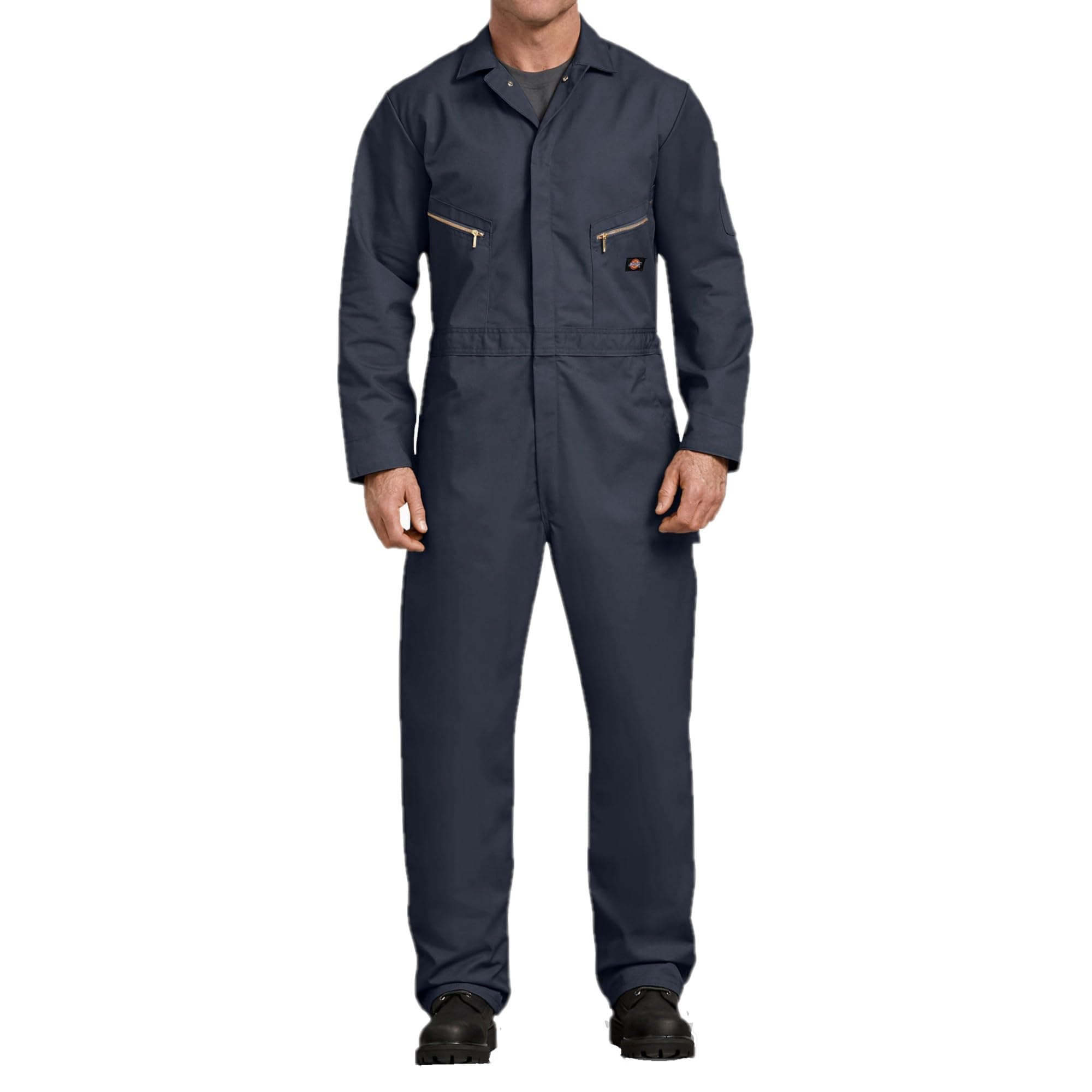 Men’s Deluxe Long Sleeve Coveralls – 7.5 oz Twill Mechanic Jumpsuit with Zipper Front Industrial Uniform Fit