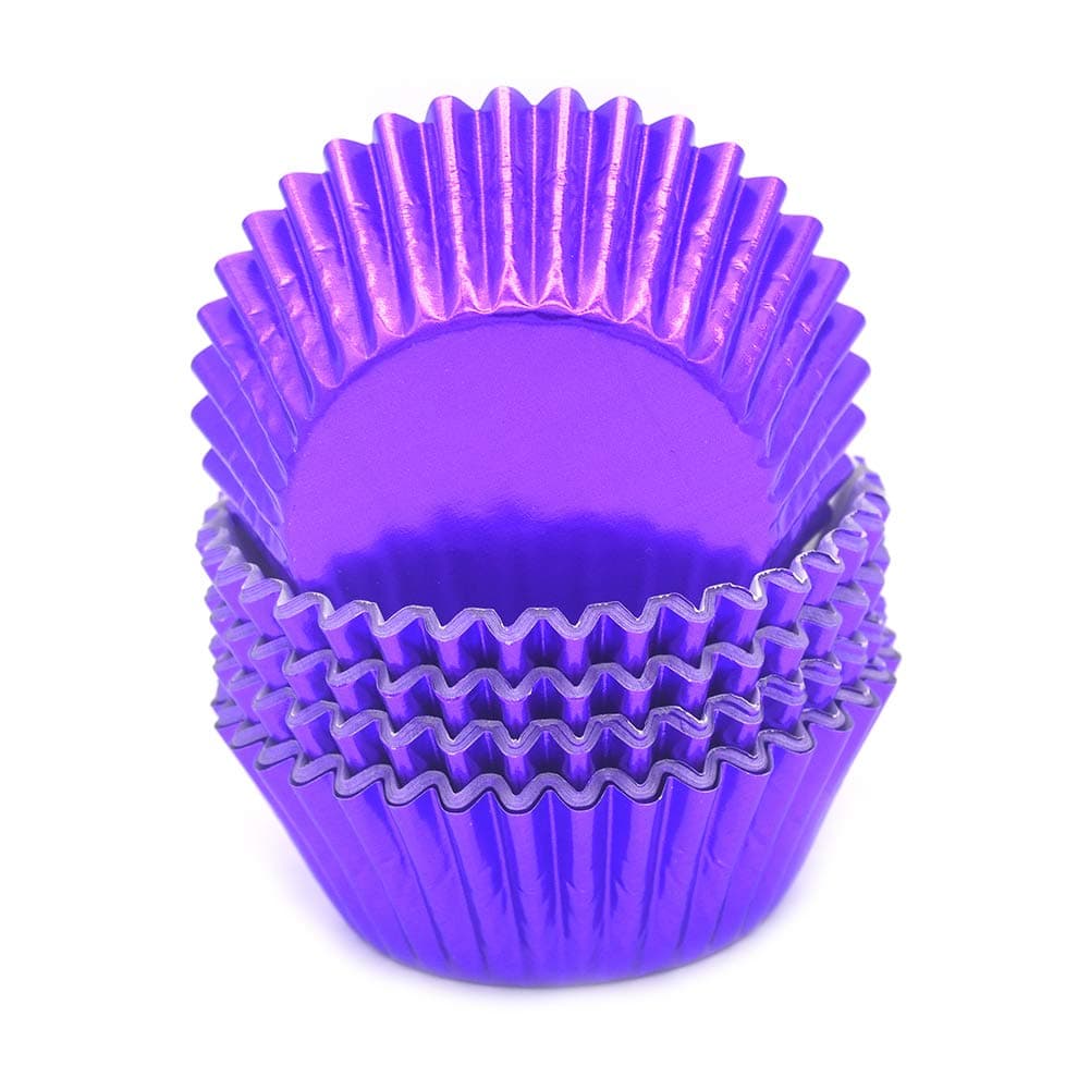 Standard Purple Foil Cupcake Liners Muffin Baking Cups for Party and More, 100-Count