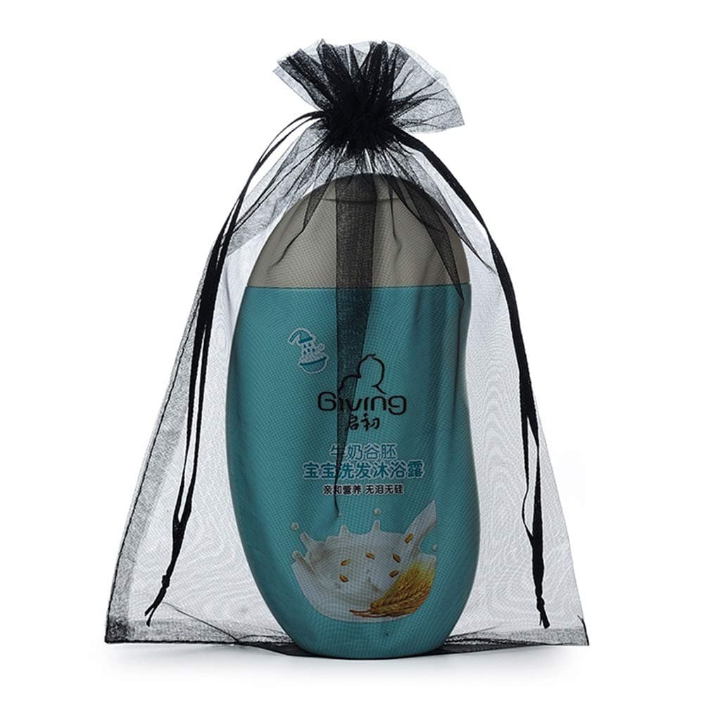 SIUONI 100pcs 10x13''(25x35CM) Organza Gift Bags Yarn Bag Jewelry Packaging Bags Organza Bags Drawable Pouches Wedding/Christmas Party Supplies (Black)