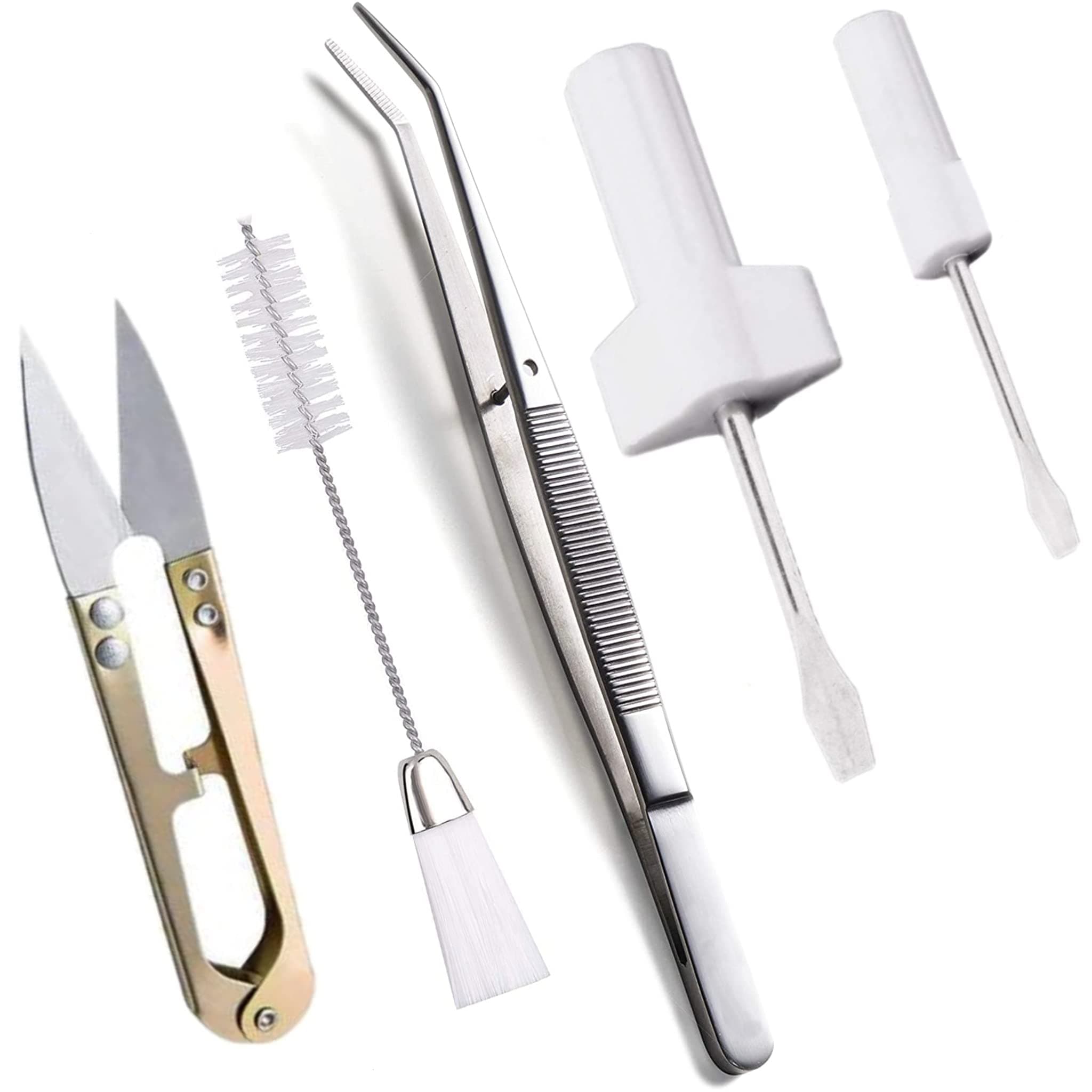 Sewing Machine Overlock & Serger Thread Service Kit - tweezer Screwdrivers and Thread Cutter 5 Piece Set