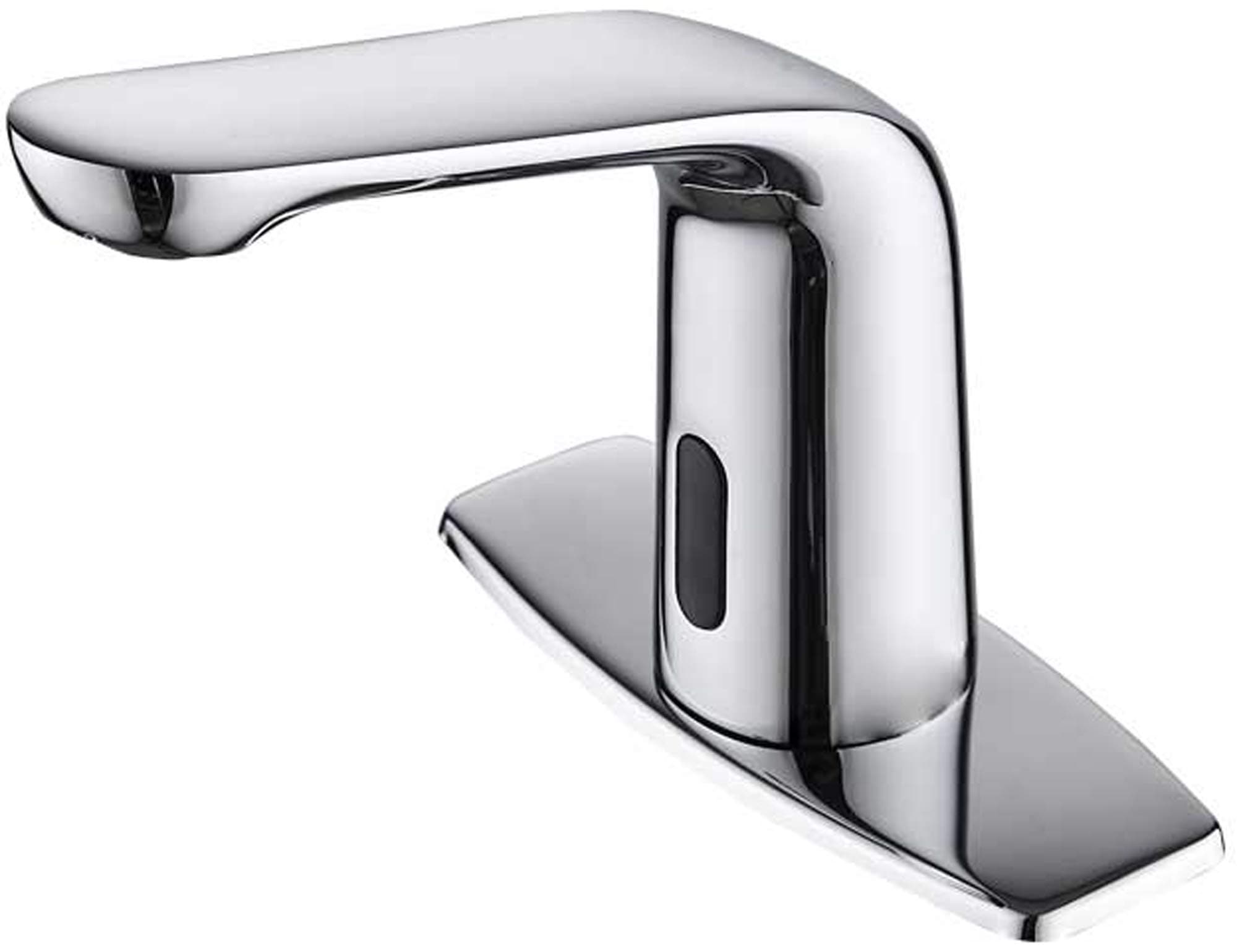 Luxice Automatic Touchless Bathroom Sink Faucet Hot & Cold Mixer Cover Plate Included Sensor Faucet,Chrome Finished