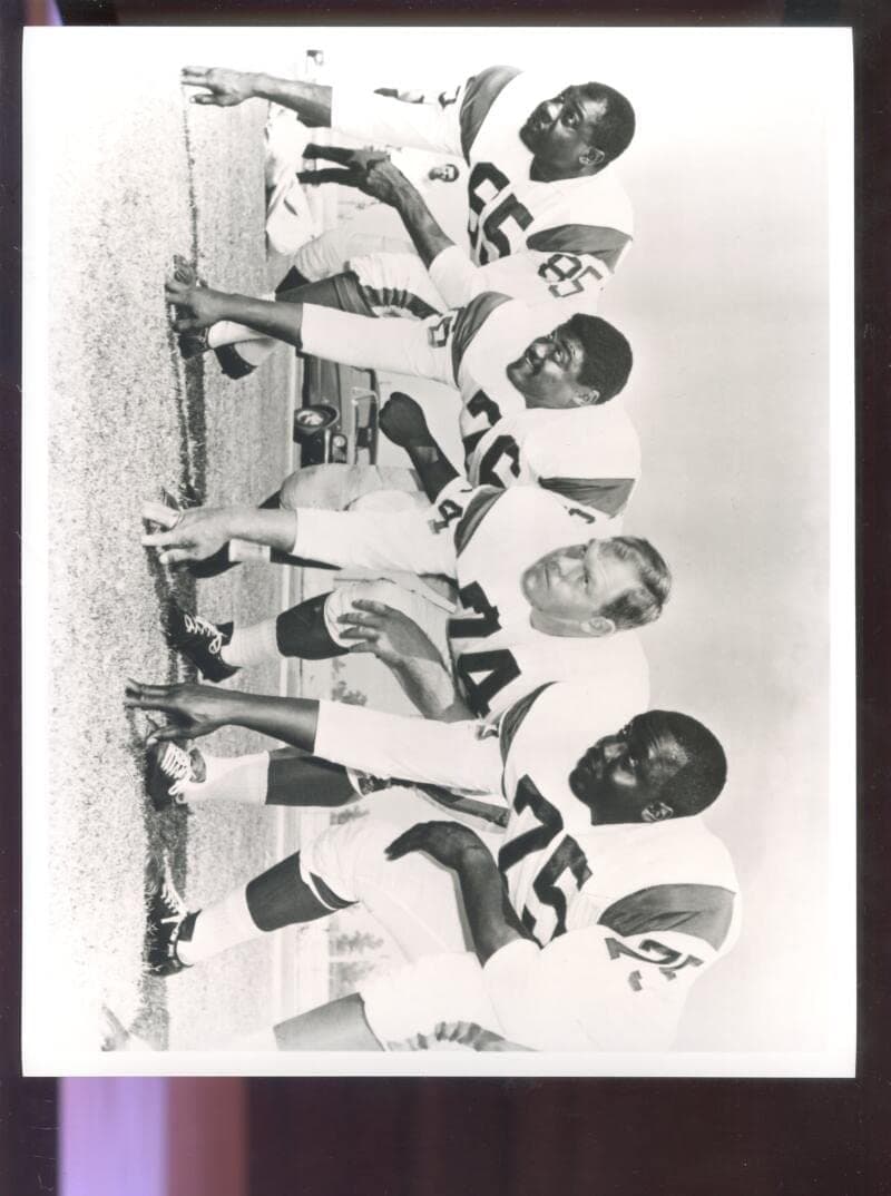 Fearsome Foursome Deacon Jones Merlin Olsen Rosey Grier Lamar Lundy 8x10 Photo Photograph Poster Football NFL Los Angeles Rams