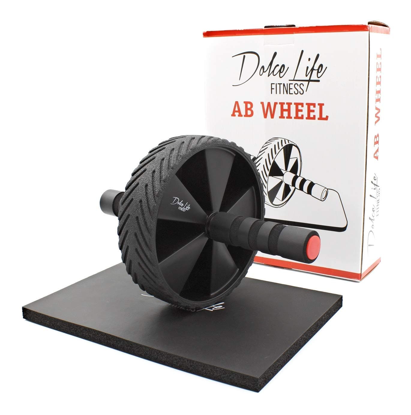 Ab Wheel - Ab Roller for Core Training - Ab Exercise Machine for Intense Abdominal Workout - The Perfect Home Gym Fitness Equipment - Includes Workout & Nutrition Guide and Comfortable Knee Pad
