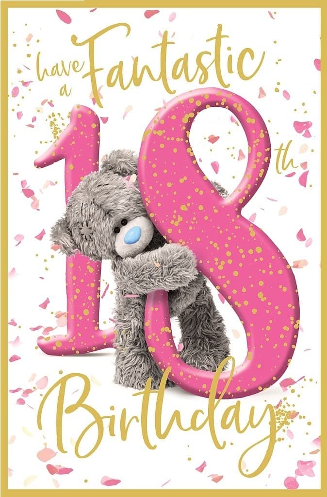 Me to You 18th Birthday Card Tatty Teddy Photo Finish Design - Official Collection
