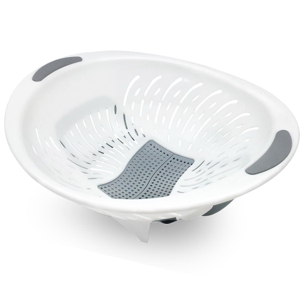Kitchen Colander 5 Quart with Handles and Base - perfect for Straining Vegetables Pasta and other food