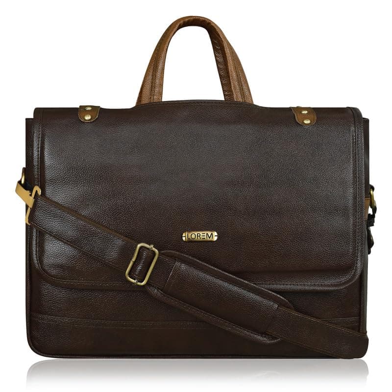 LOREM Faux Leather 10L Laptop Messenger Bag For Men
