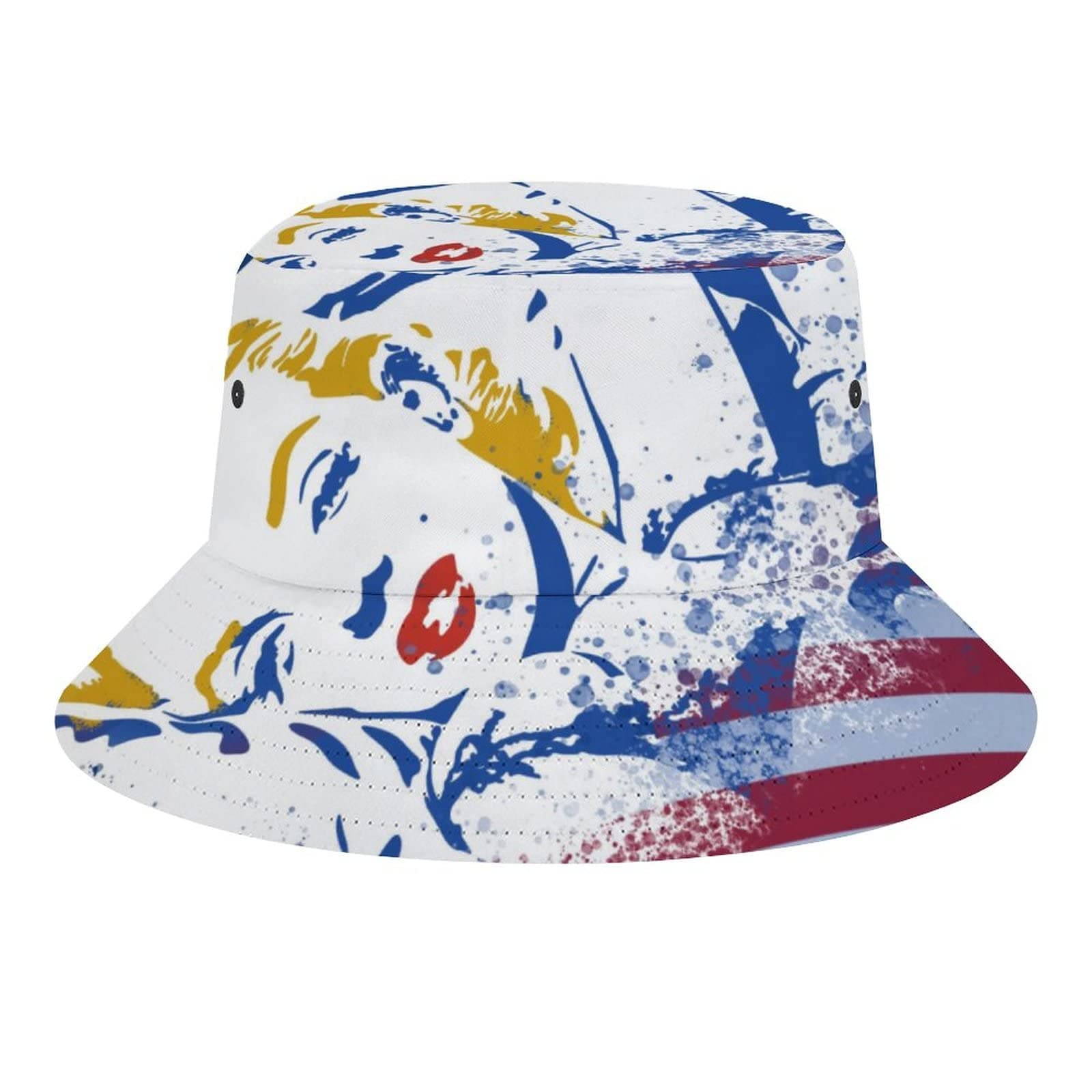 Lady Liberty July 4th Bucket Hat Beach Outdoor Holiday Packable Sun Cap Summer Unisex Independence Day America USA Flag
