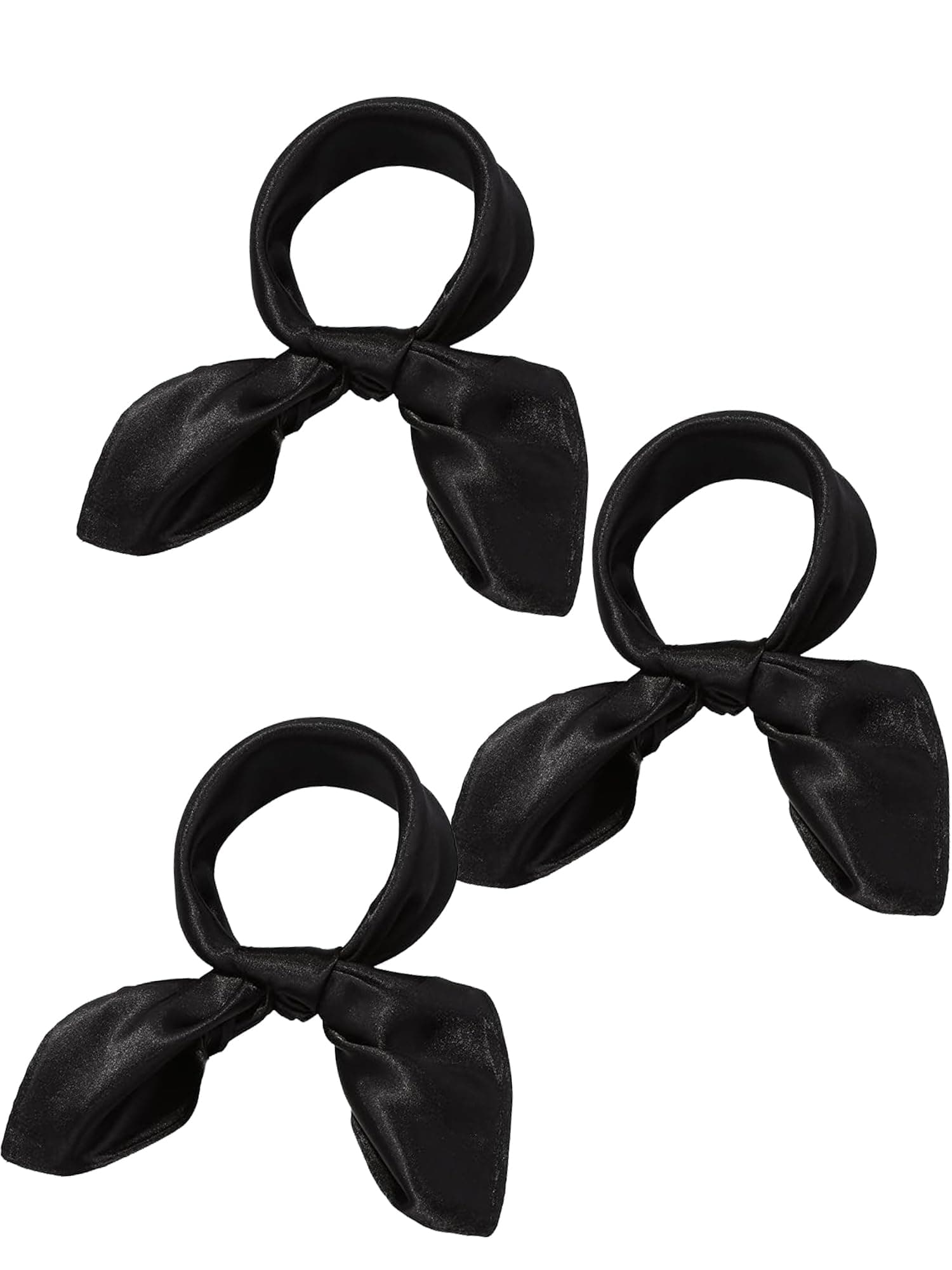 SATINIOR 3 Pcs Neck Scarf Women Silk Chiffon Carf Square Scarf Satin Headscarf Ascot Neck for Women