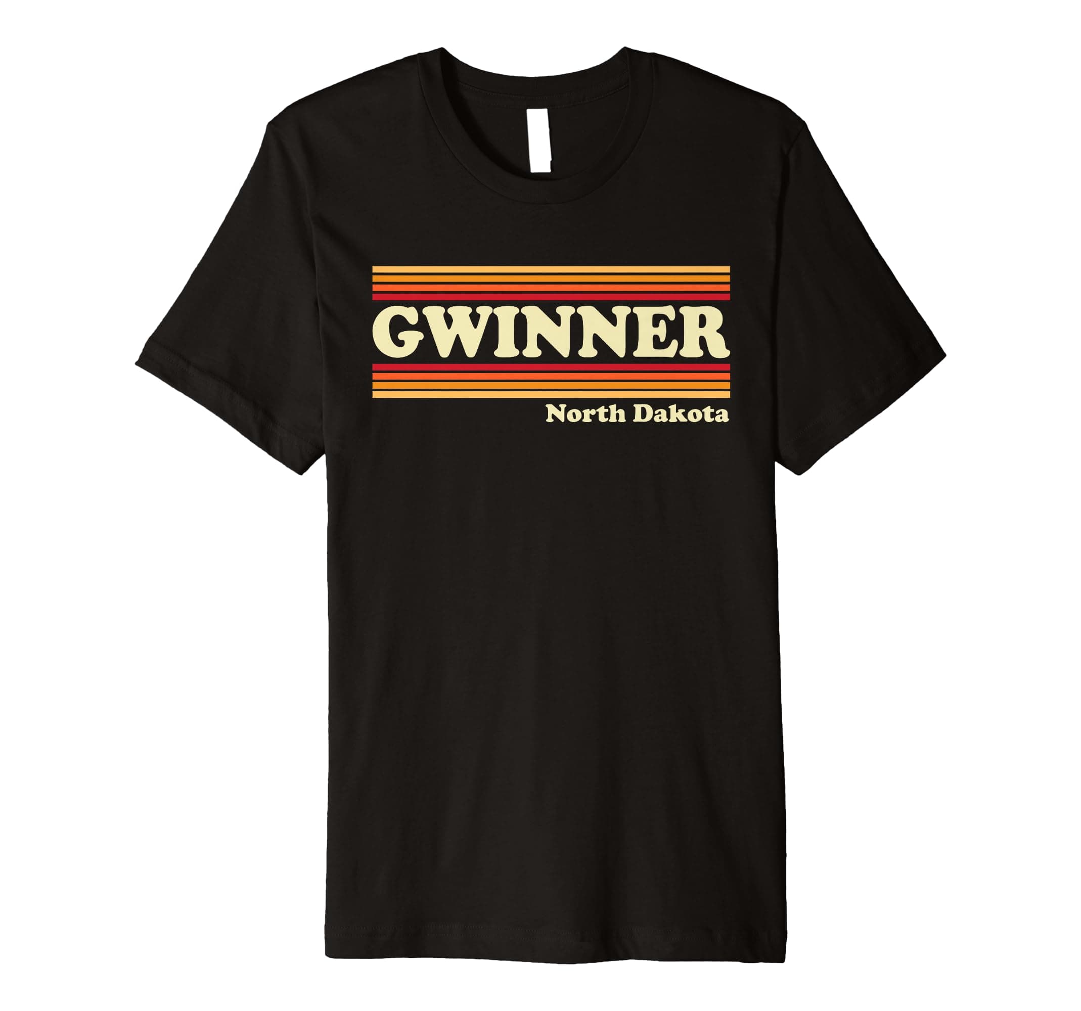 Vintage 1980s Graphic Style Gwinner, North Dakota Premium T-Shirt