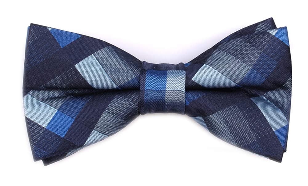 Skinny Ties for Mens Novelty Plaid Check Business Wedding Fashion Formal Neckties 2.7, Pocket Square, Bow Ties