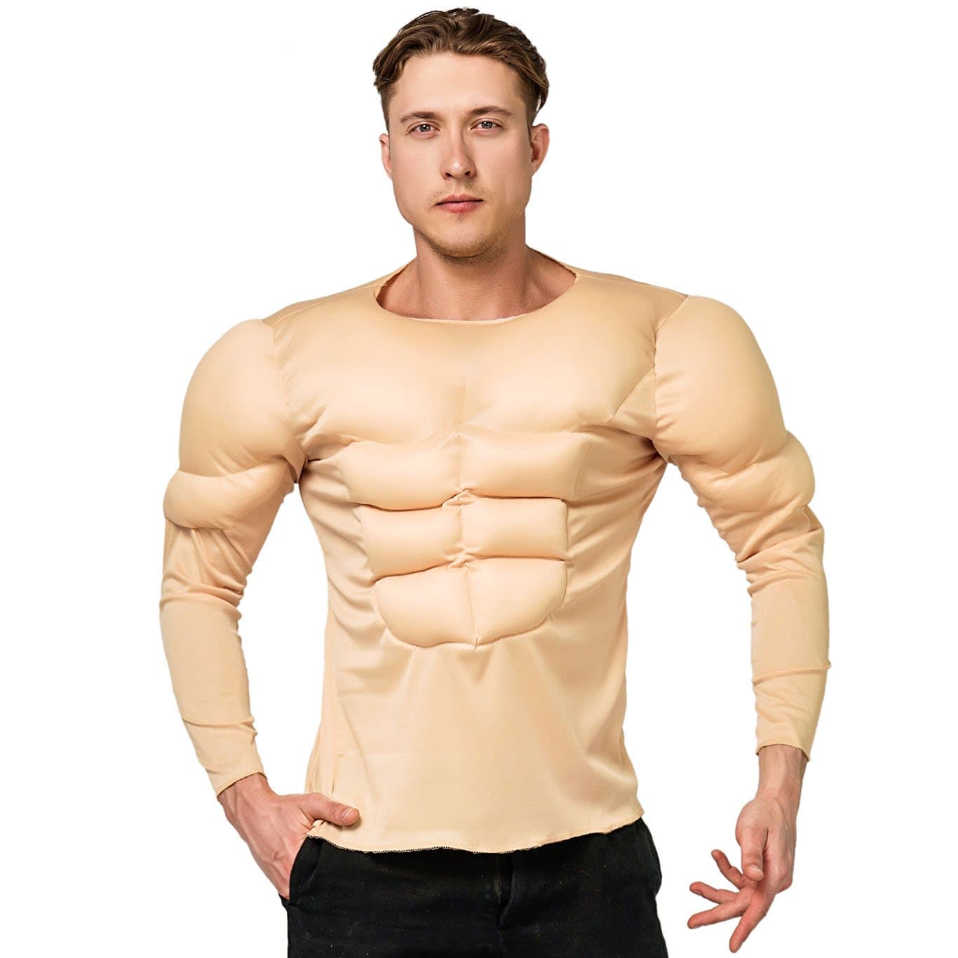 Adult Muscle Shirt Costumes for Men, Skin, One size