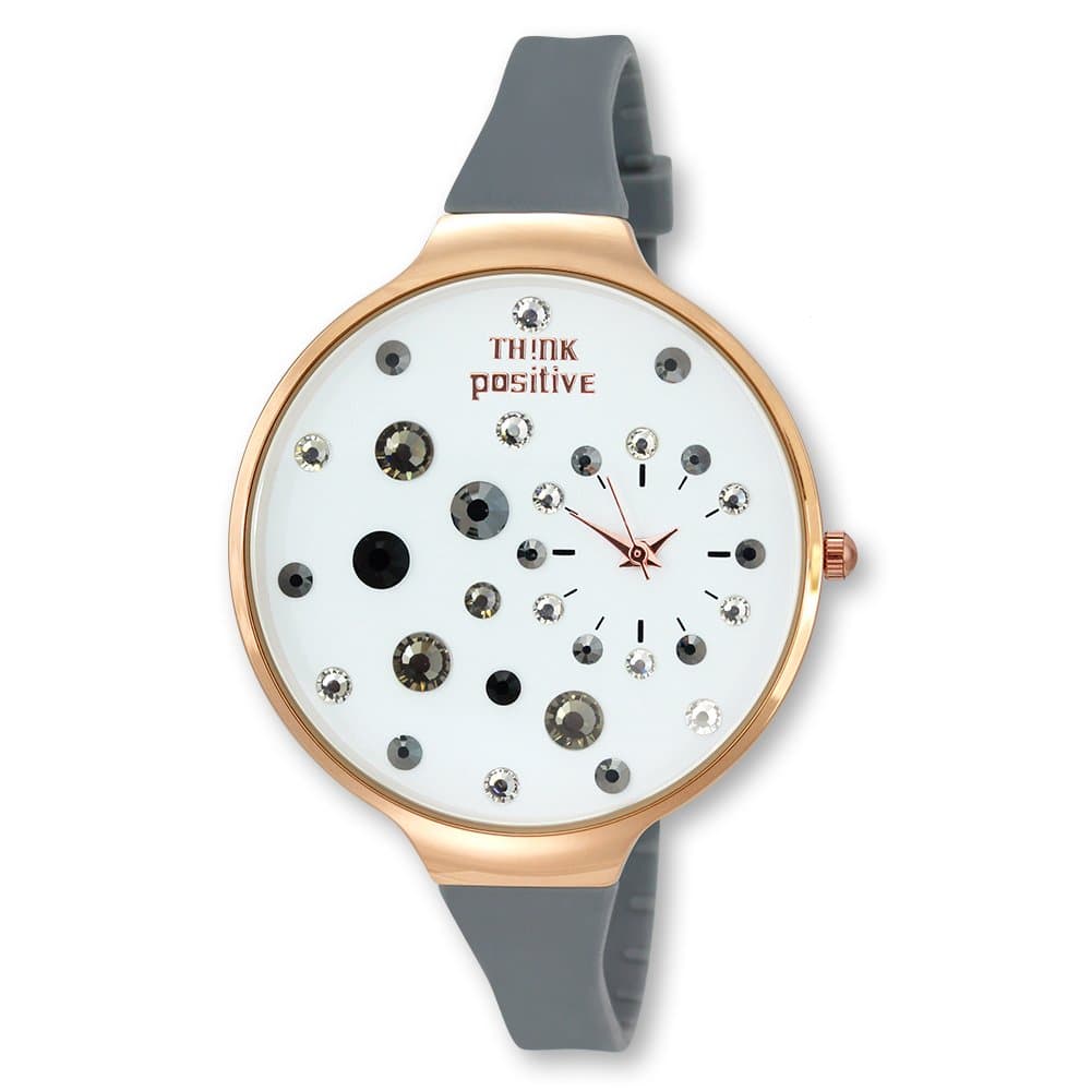 Think Positive Women's Watch Stardust Analogue Silicone Arm Band Quartz Watch UTP1149 K