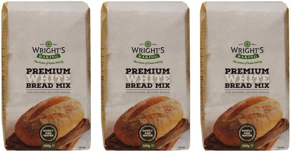 Wright's Baking Premium White Bread Mix 500g (Pack of 3) - Alpine Heights